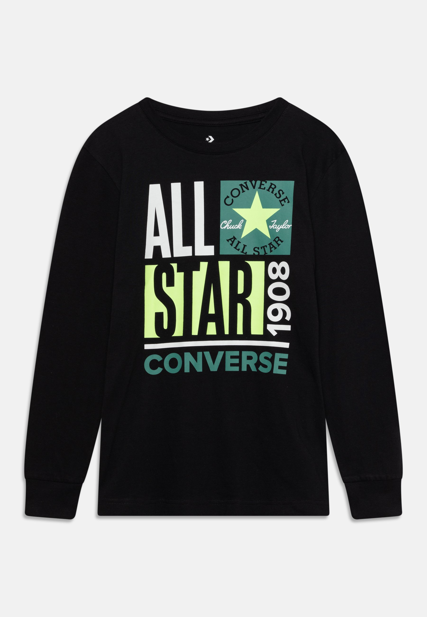Converse ALL STAR STACKUP TEE UNISEX - Long sleeved top - black