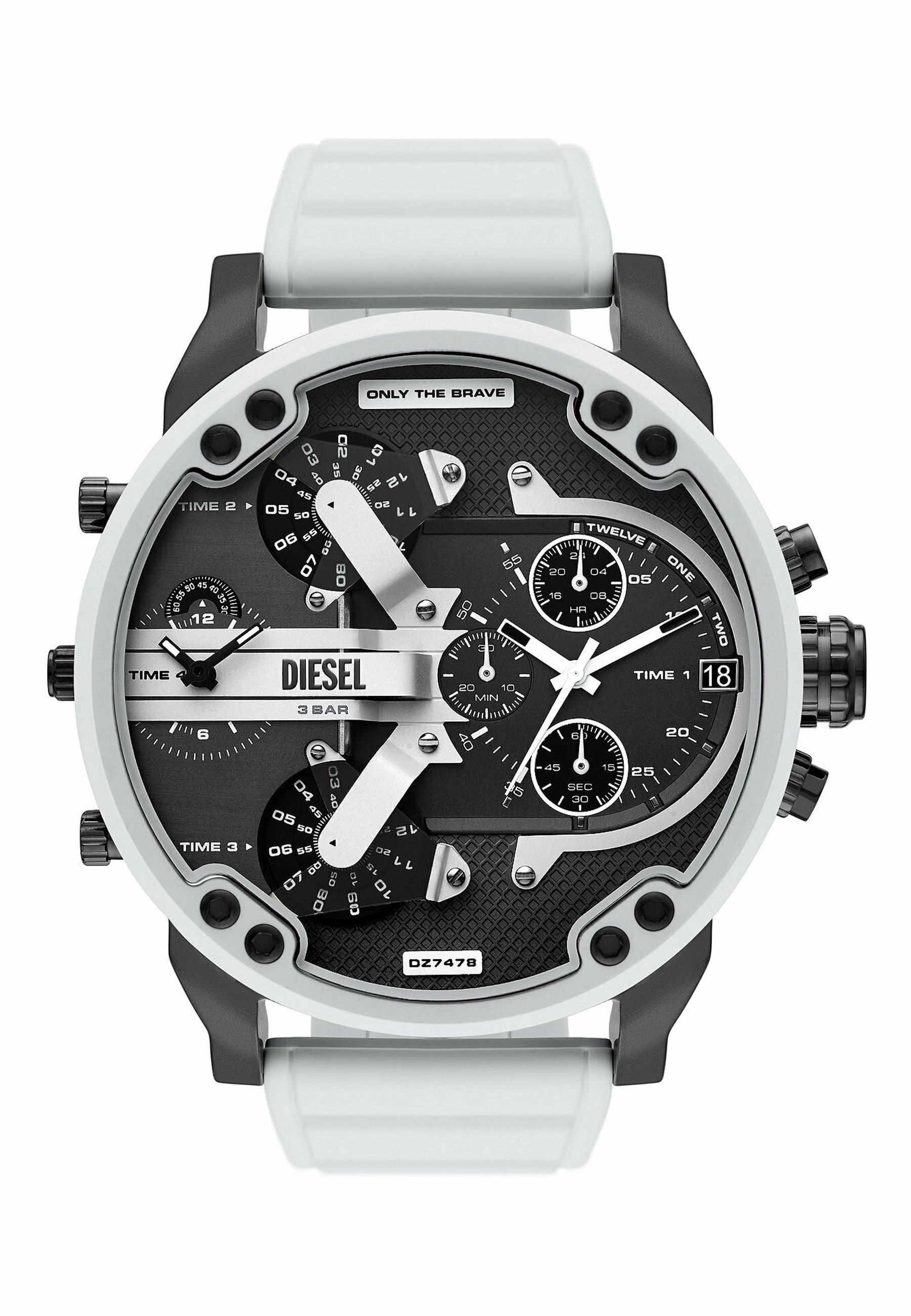Diesel TRADITIONAL MR DADDY 2.0 - Chronograph watch - white/gunmetal