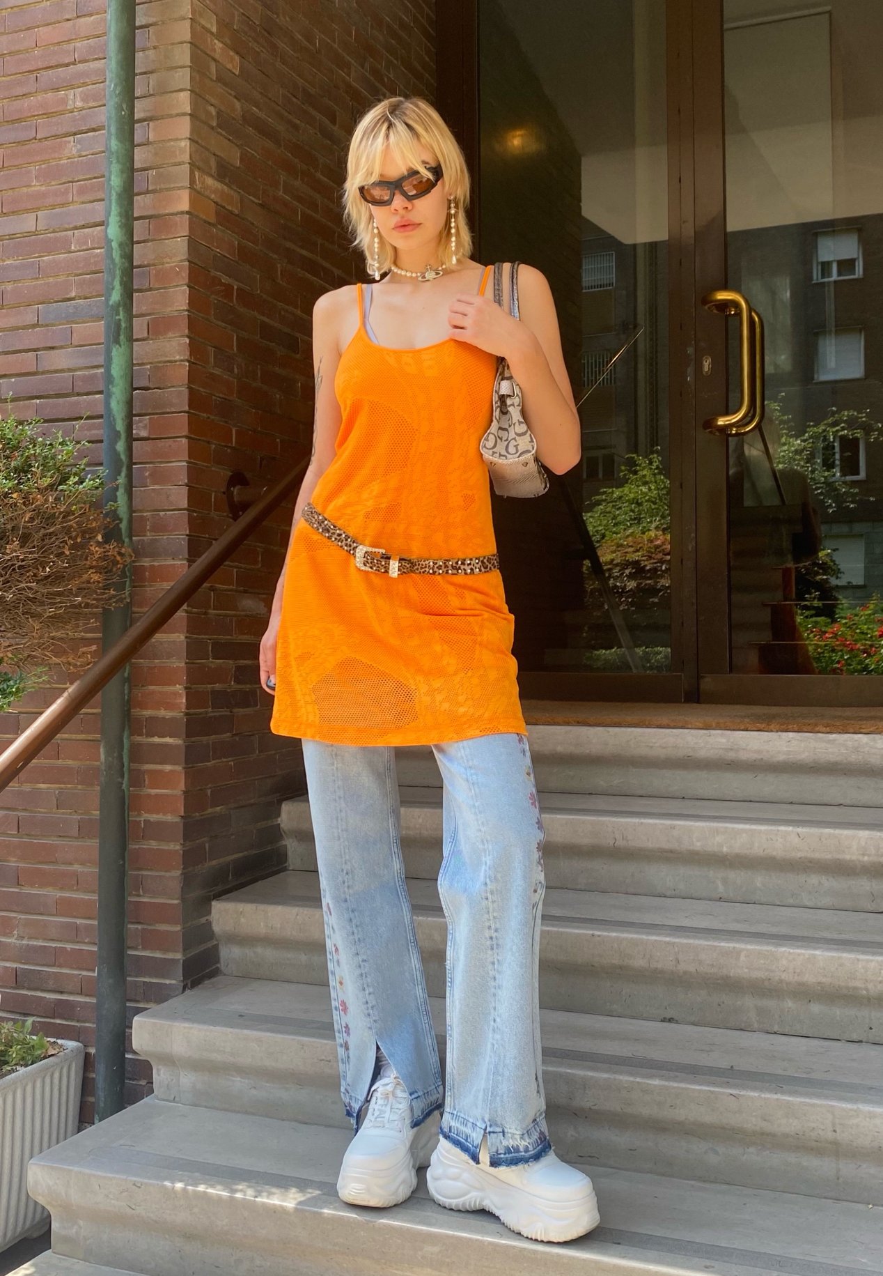 Diesel D-JAQUNET - Jumper dress - orange