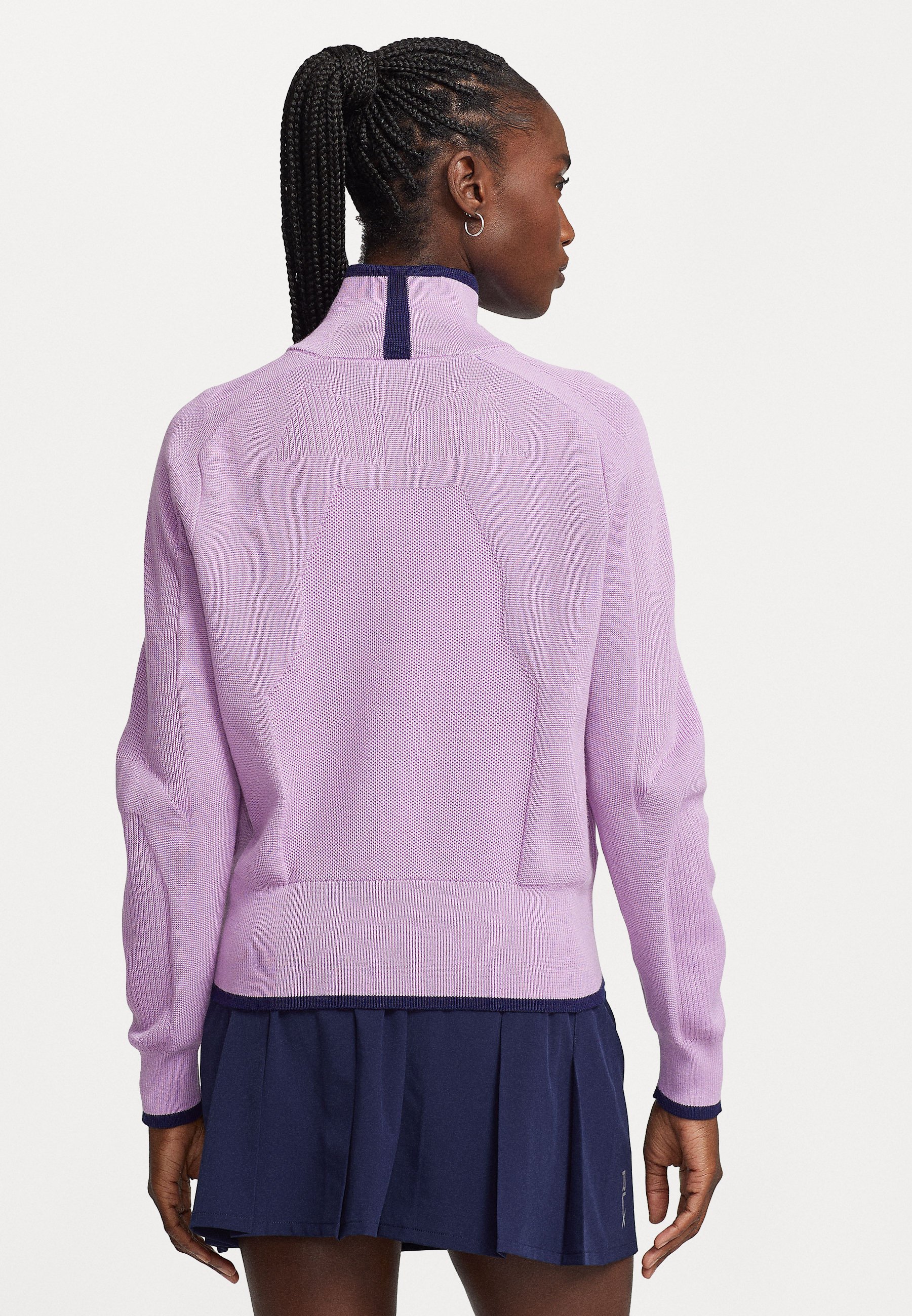 Polo Ralph Lauren LONG SLEEVE - Jumper - light mauve/refined navy/lilac