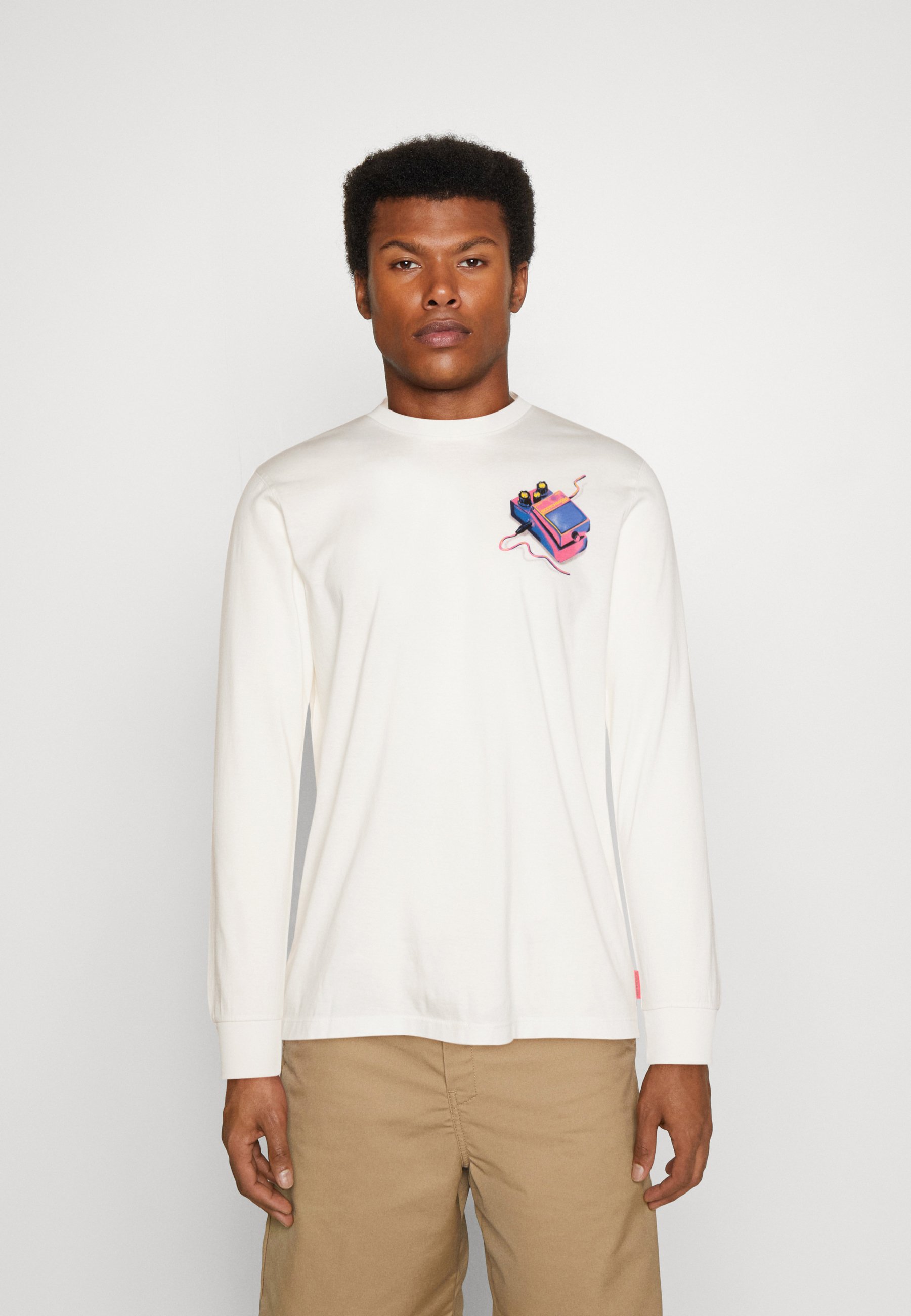 Scotch & Soda REGULAR FIT ARTWORK LONG SLEEVE - Long sleeved top - off white/off-white
