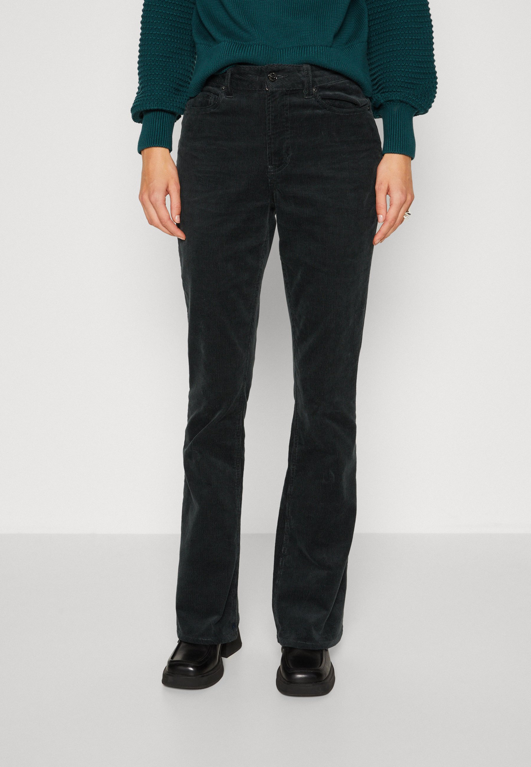 Scotch & Soda THE CHARM HIGH RISE FLARED PANTS - Trousers - antra/anthracite
