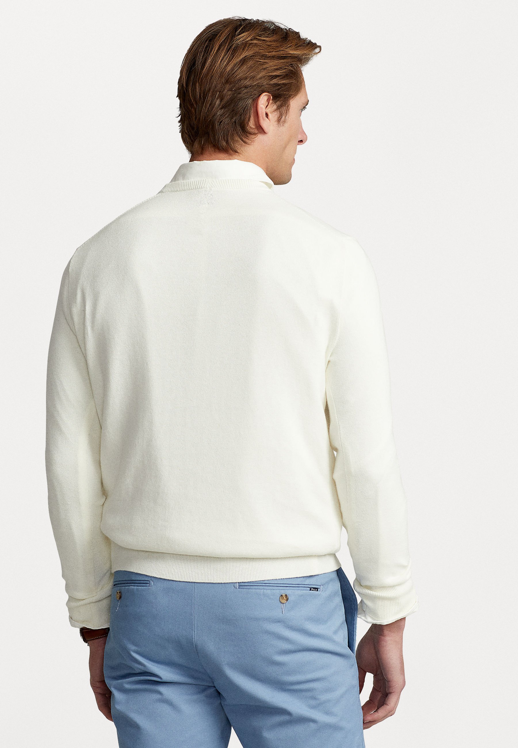 Polo Ralph Lauren LONG SLEEVE - Jumper - deckwash white/white