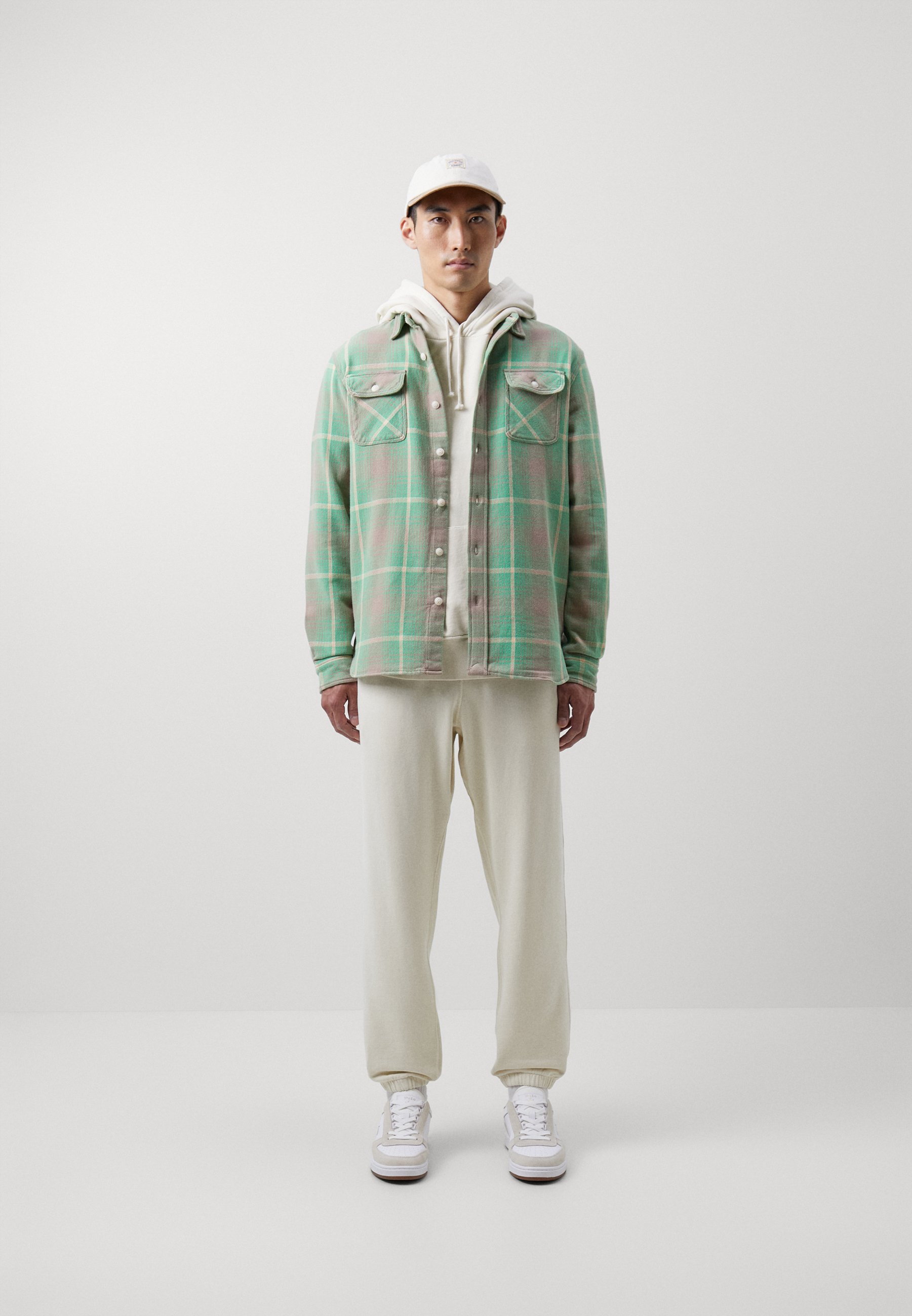 Polo Ralph Lauren POLO X ELEMENT BIG FIT PLAID WORKSHIRT - Shirt - green/grey multi plaid/green