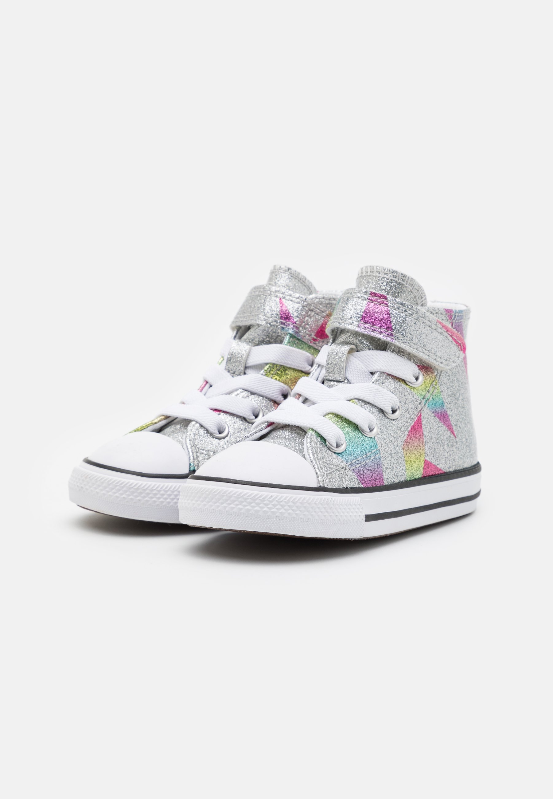 Converse CHUCK TAYLOR ALL STAR EASY-ON PRISM GLITTER UNISEX - High-top trainers - pure silver/aqua soul/white/multi-coloured
