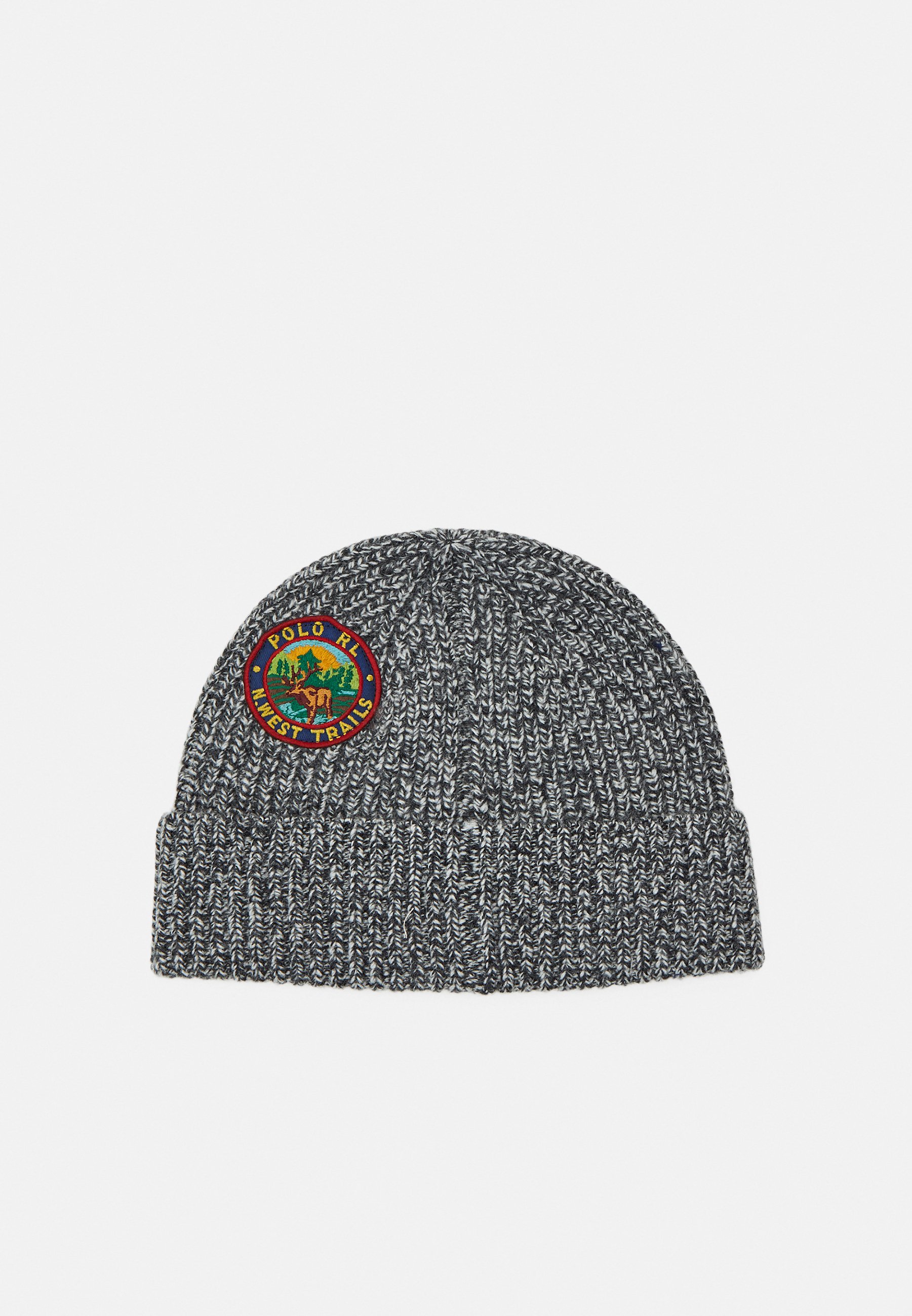 Polo Ralph Lauren PATCH HAT COLD WEATHER UNISEX - Beanie - charcoal/dark grey