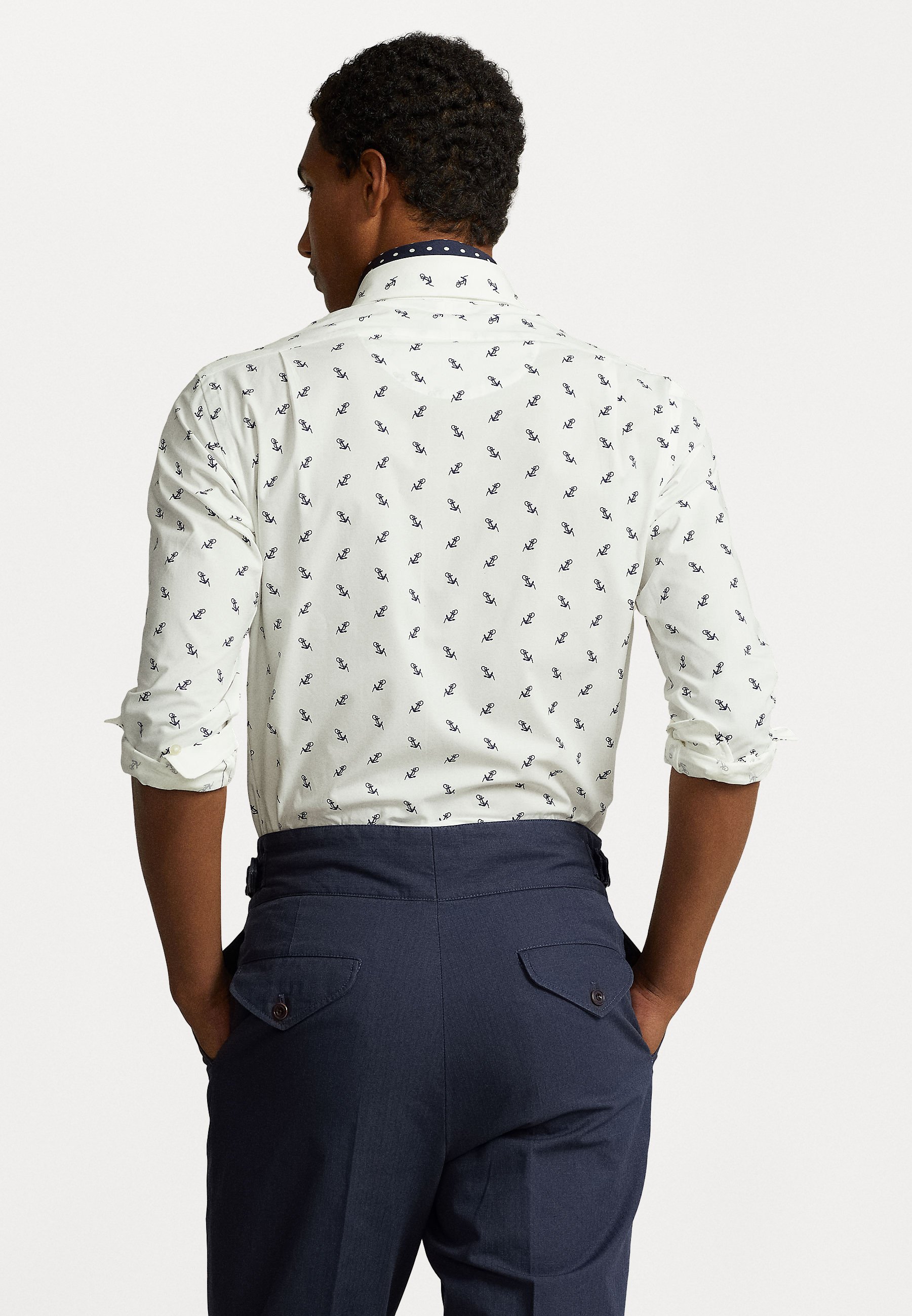 Polo Ralph Lauren LONG SLEEVE SPORT SHIRT - Shirt - regatta anchors/off-white