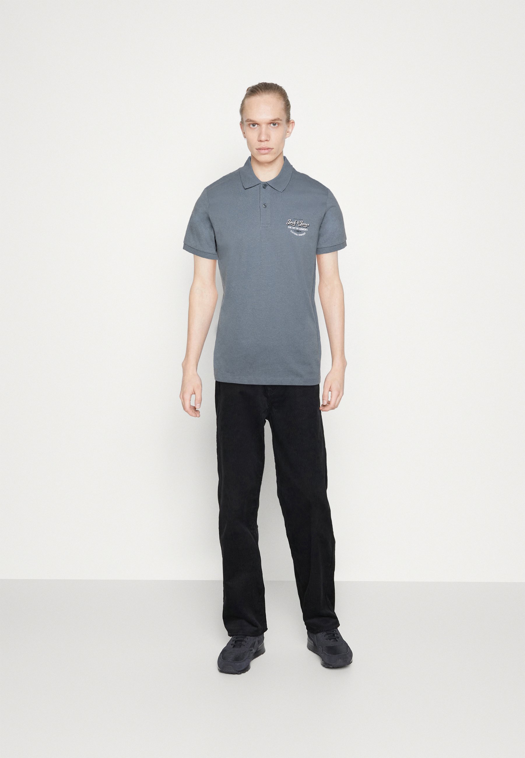 Jack &Jones JJANDY - Polo shirt - flint stone/blue