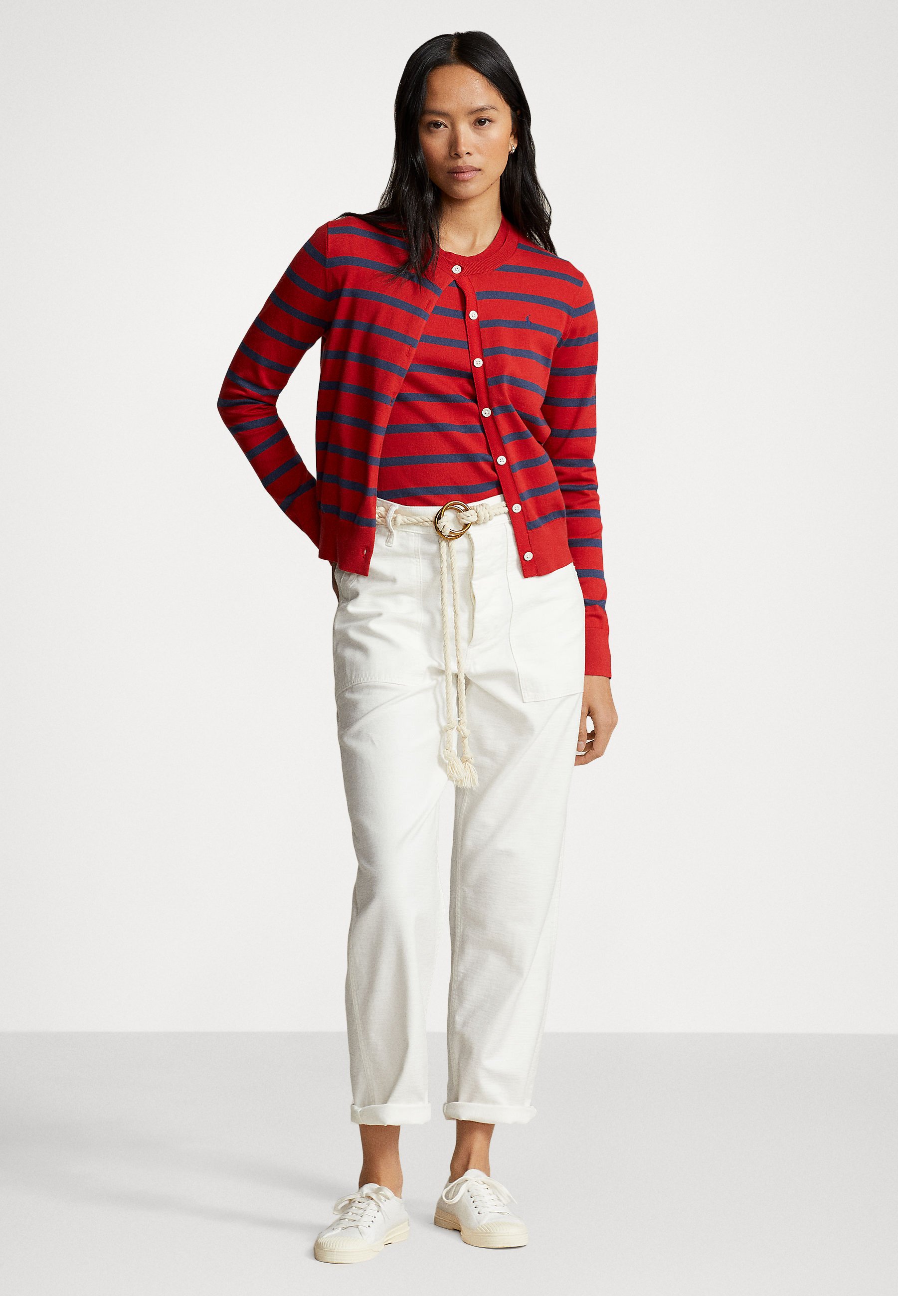 Polo Ralph Lauren CARDI - Cardigan - faded red/navy/dark red
