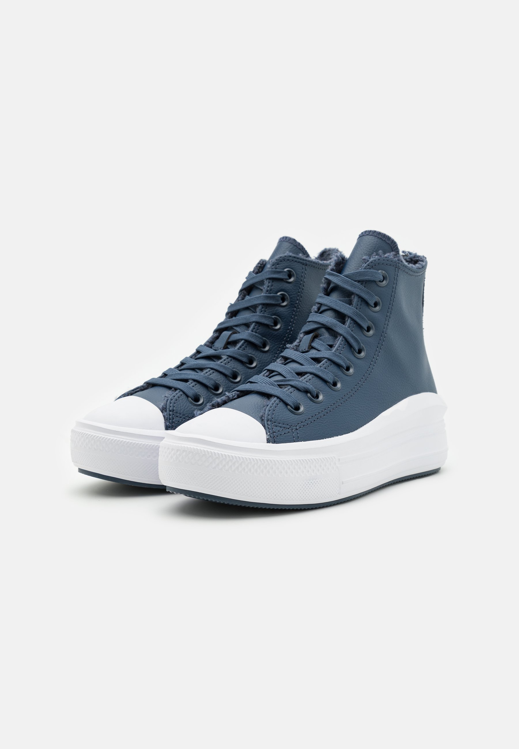 Converse CHUCK TAYLOR ALL STAR MOVE PLATFORM WARM WINTER - High-top trainers - dark blue
