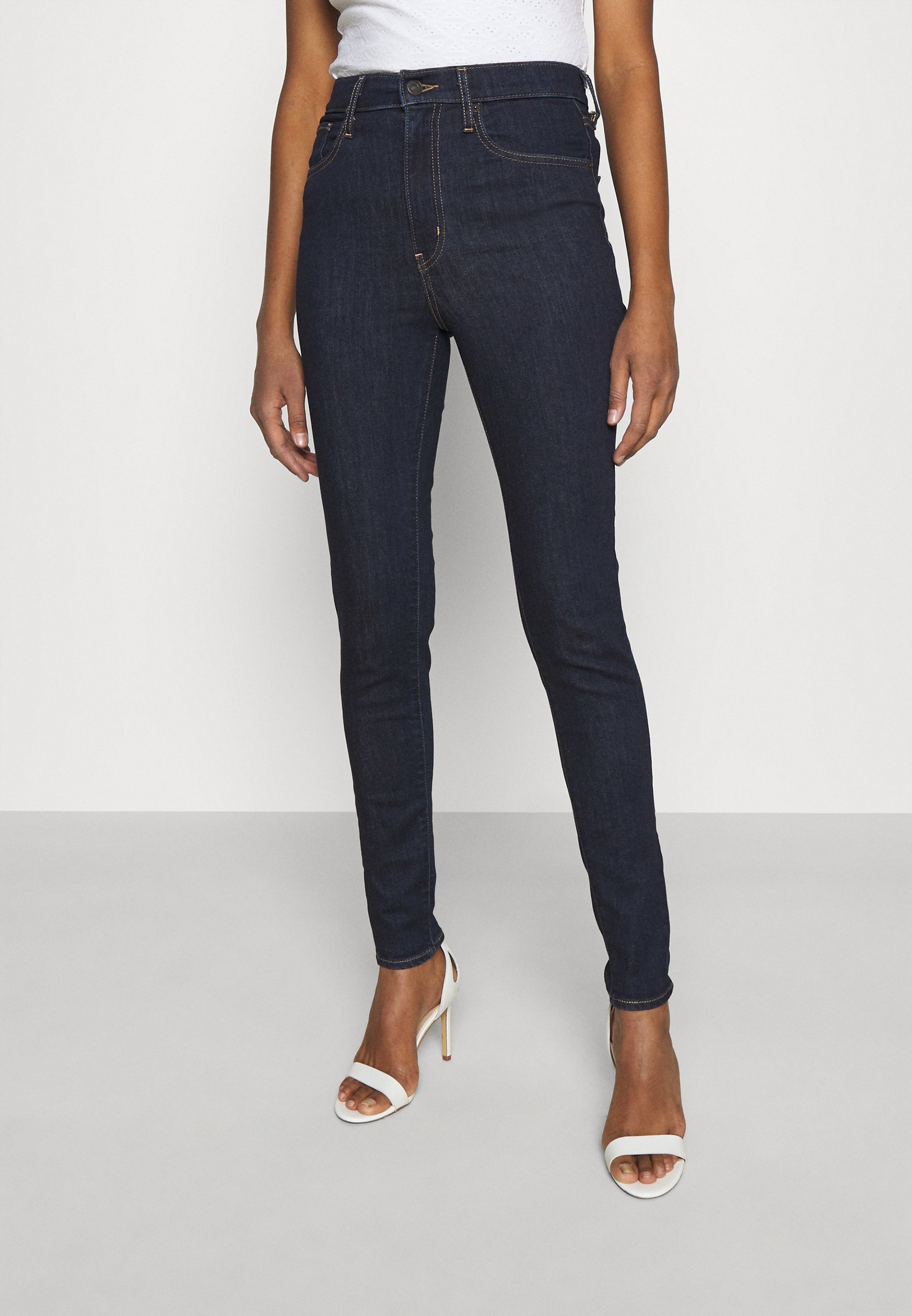 Levi's® MILE HIGH SUPER SKINNY - Jeans Skinny Fit - blue denim/black denim
