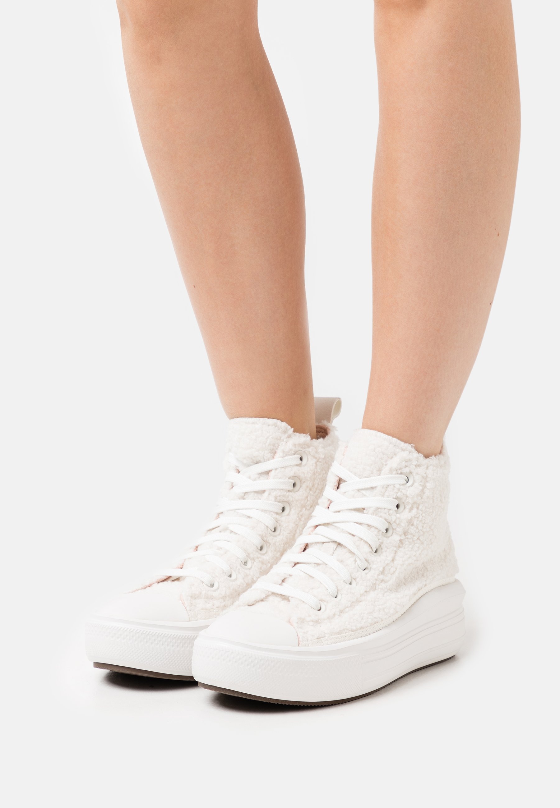 Converse CHUCK TAYLOR ALL STAR MOVE - High-top trainers - egret/dusk pink/vintage white/beige