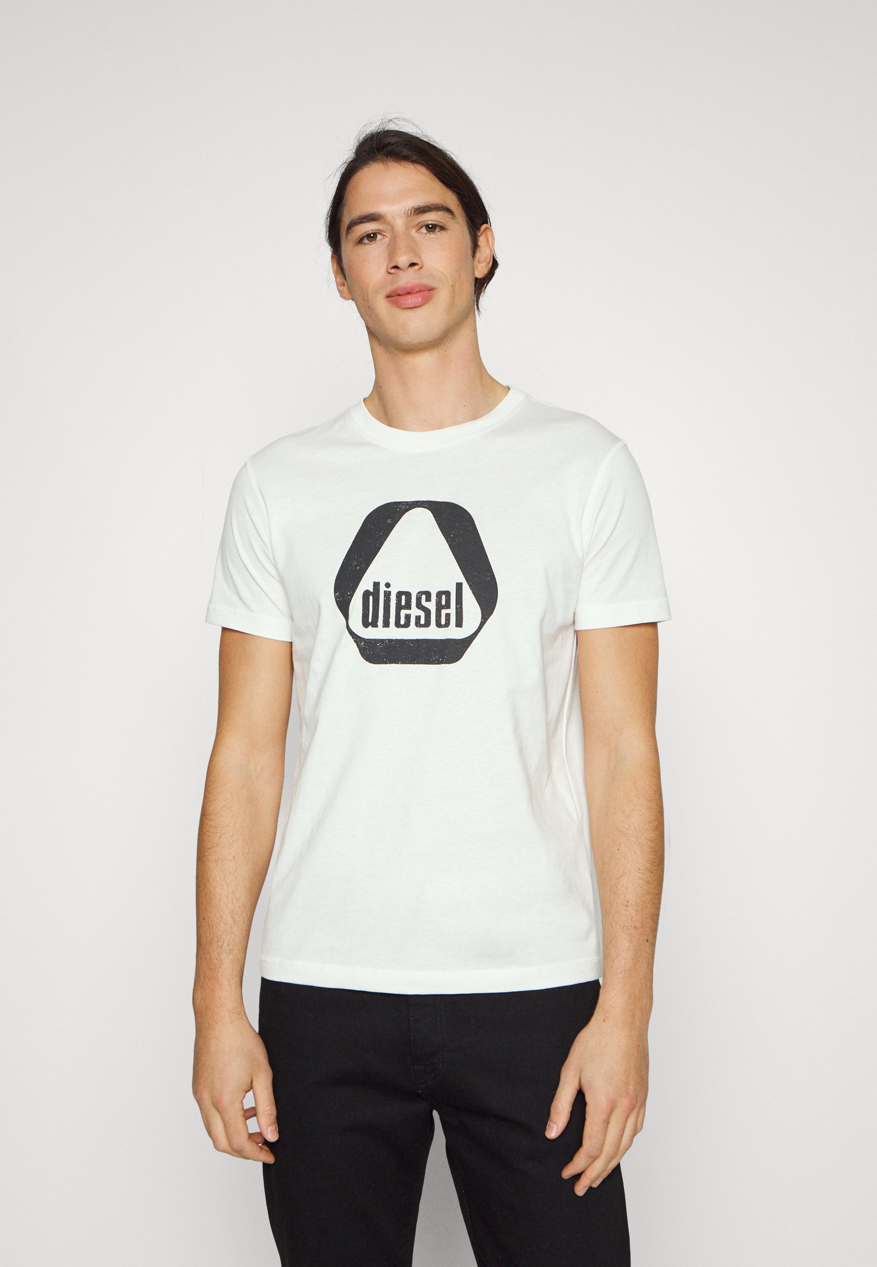 Diesel T-DIEGOR-G10 UNISEX - Print T-shirt - white
