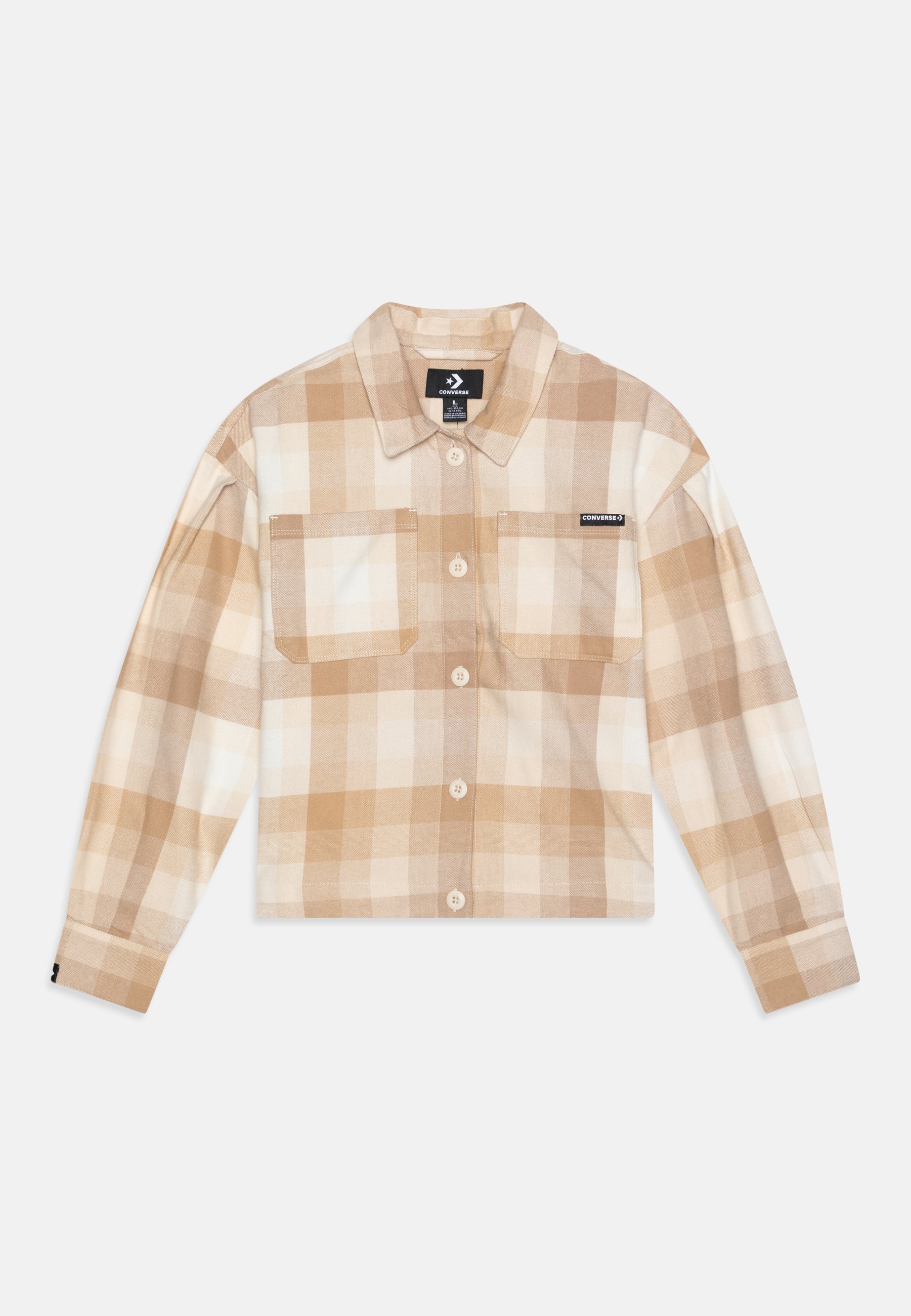 Converse RELAXED BOXY SHACKET - Button-down blouse - natural ivory/off-white