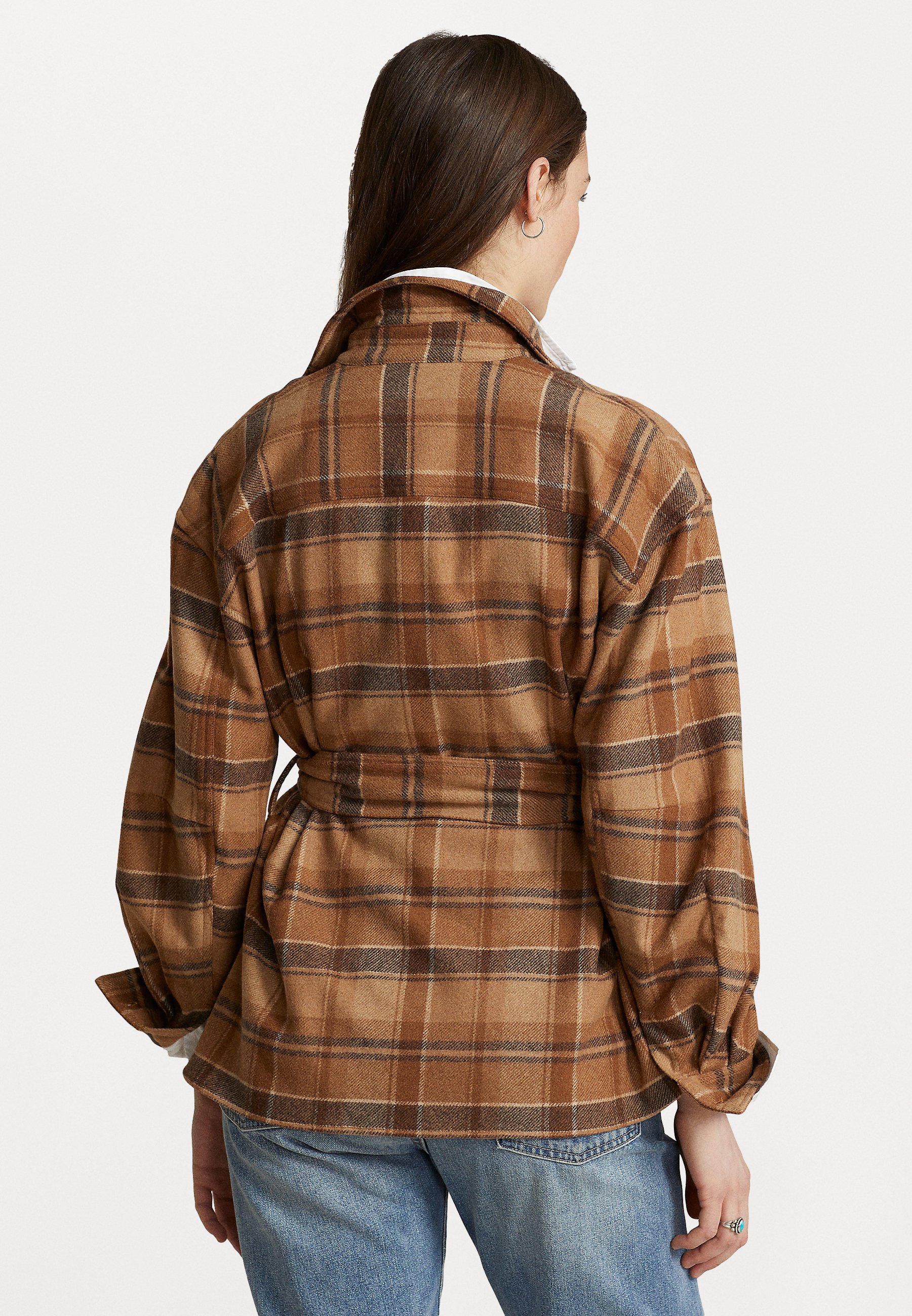 Polo Ralph Lauren LONG SLEEVE BUTTON FRONT - Button-down blouse - brown