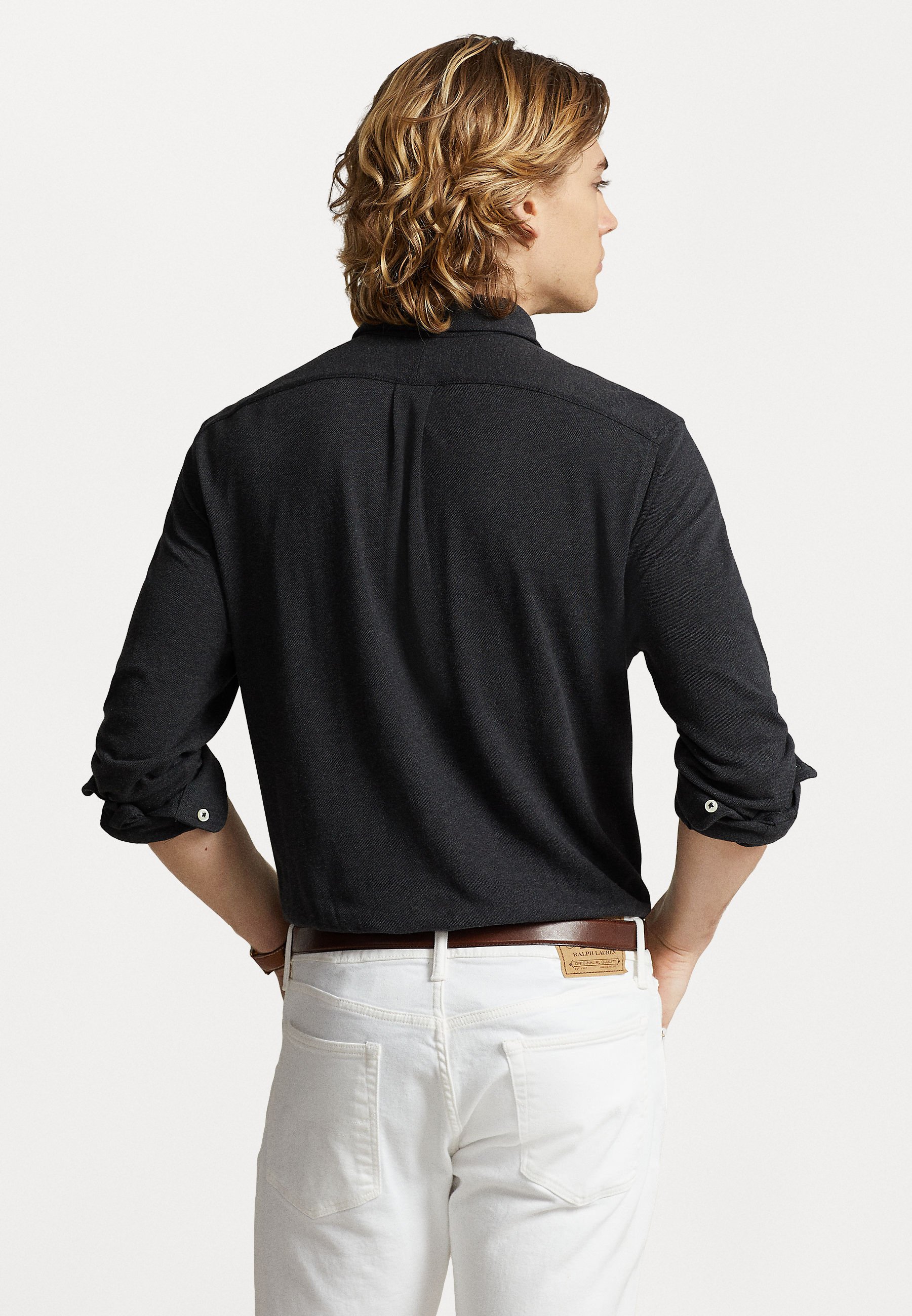 Polo Ralph Lauren LONG SLEEVE - Shirt - dark granite/grey denim