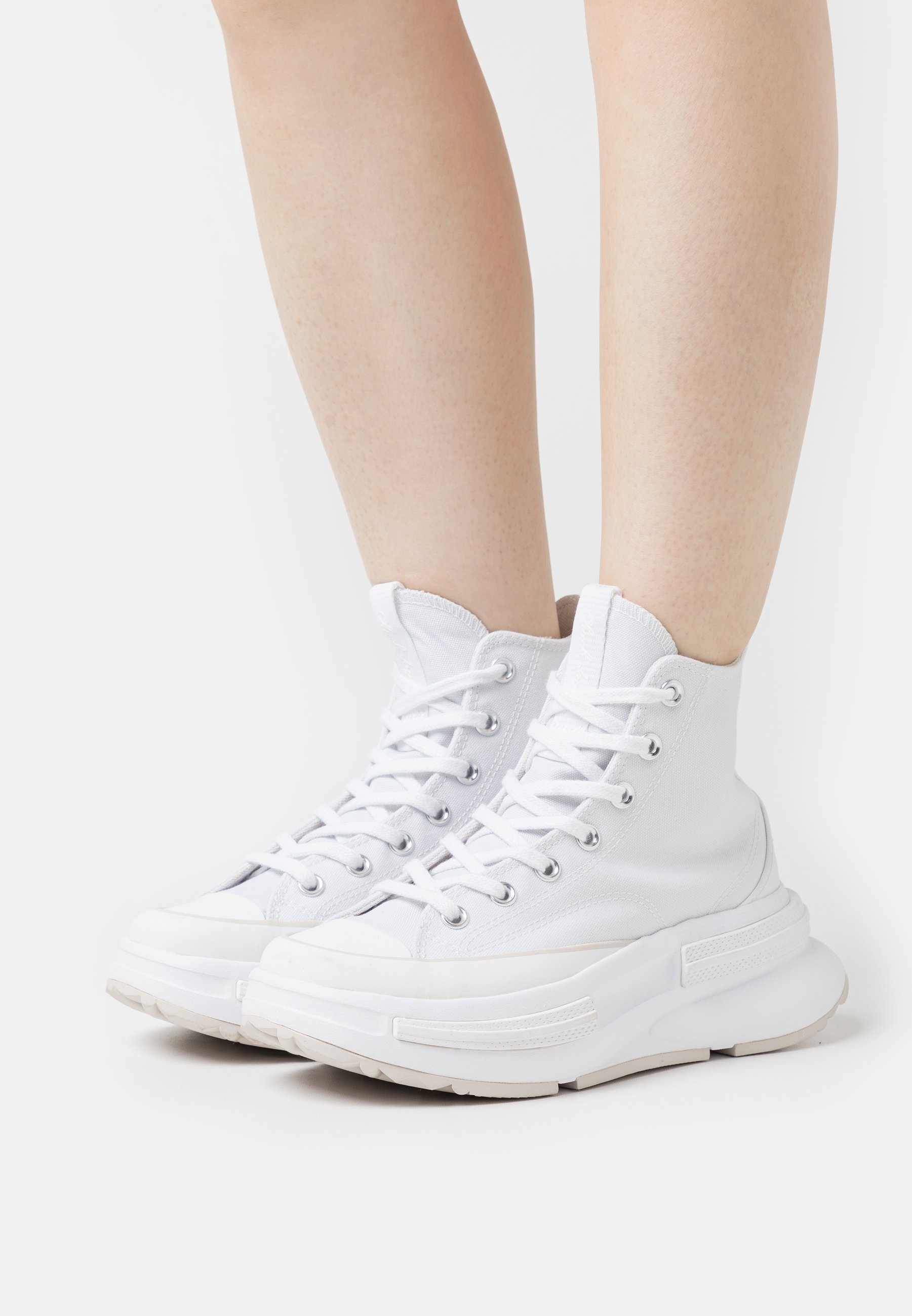 Converse RUN STAR LEGACY PLATFORM SEASONAL COLOR - High-top trainers - white/pale putty/grey