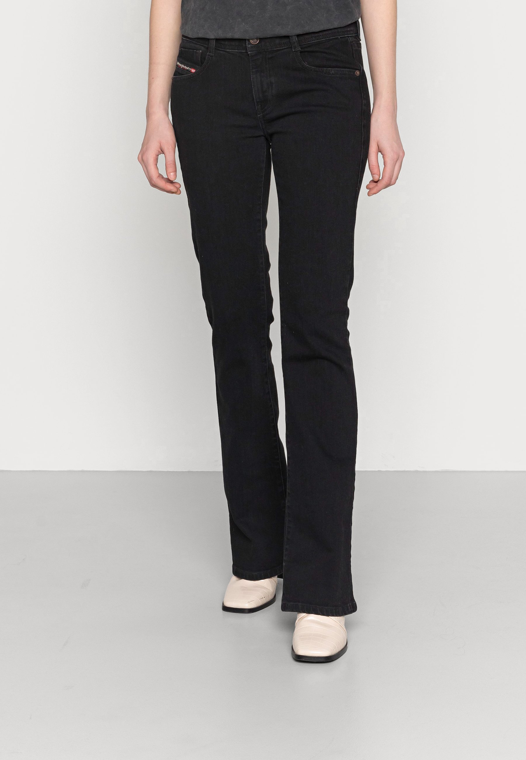 Diesel 1969 D-EBBEY DIESEL LIBRARY - Bootcut jeans - black/dark grey/black denim