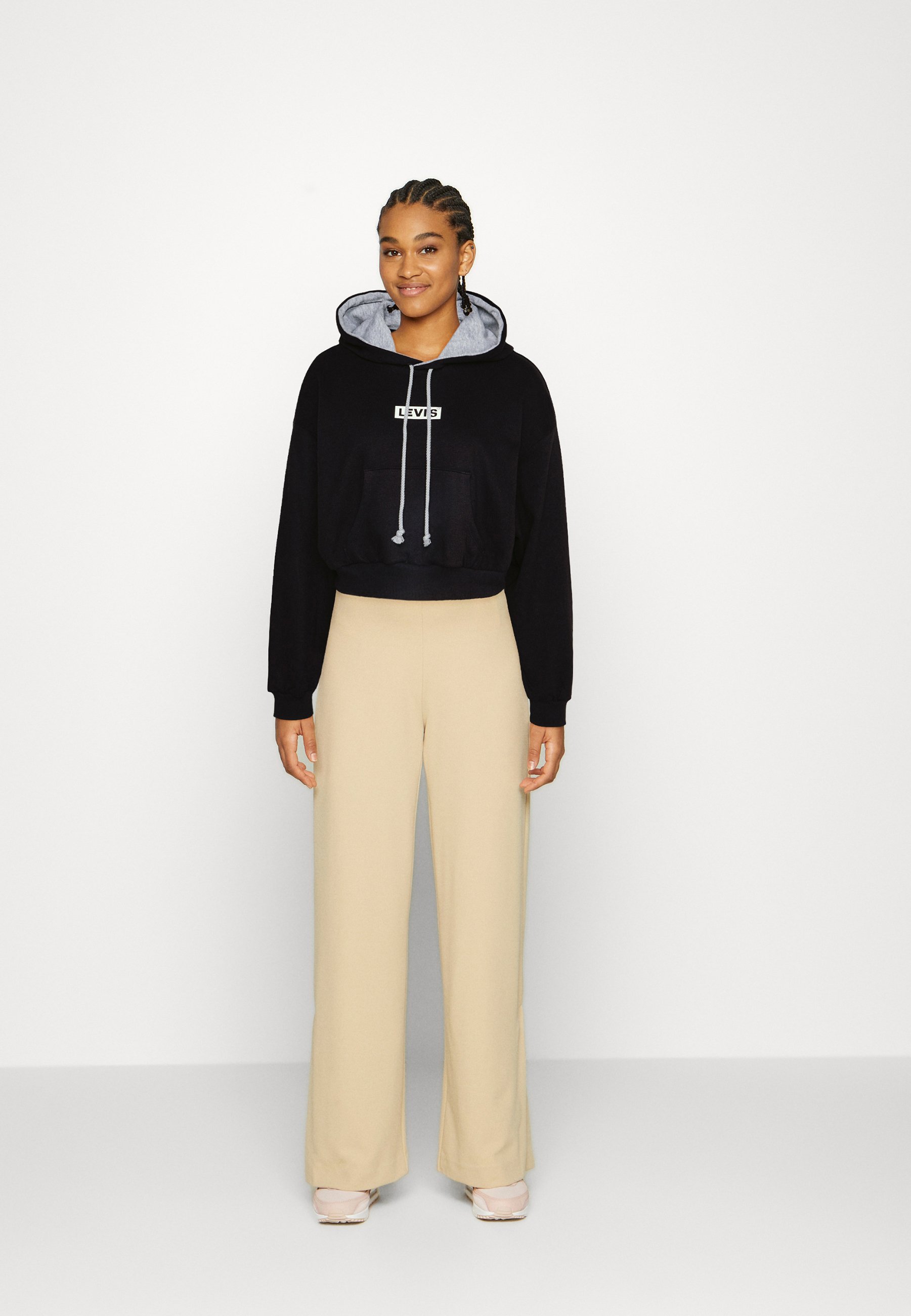 Levi's® GRAPHIC LAUNDRY HOODIE - Sweatshirt - black agate/starstruck heather/black