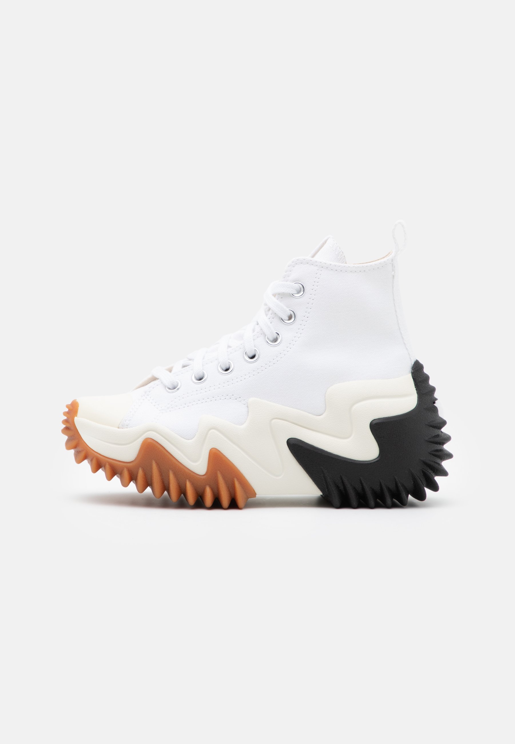 Converse RUN STAR MOTION CANVAS PLATFORM UNISEX - High-top trainers - white/black/honey/white