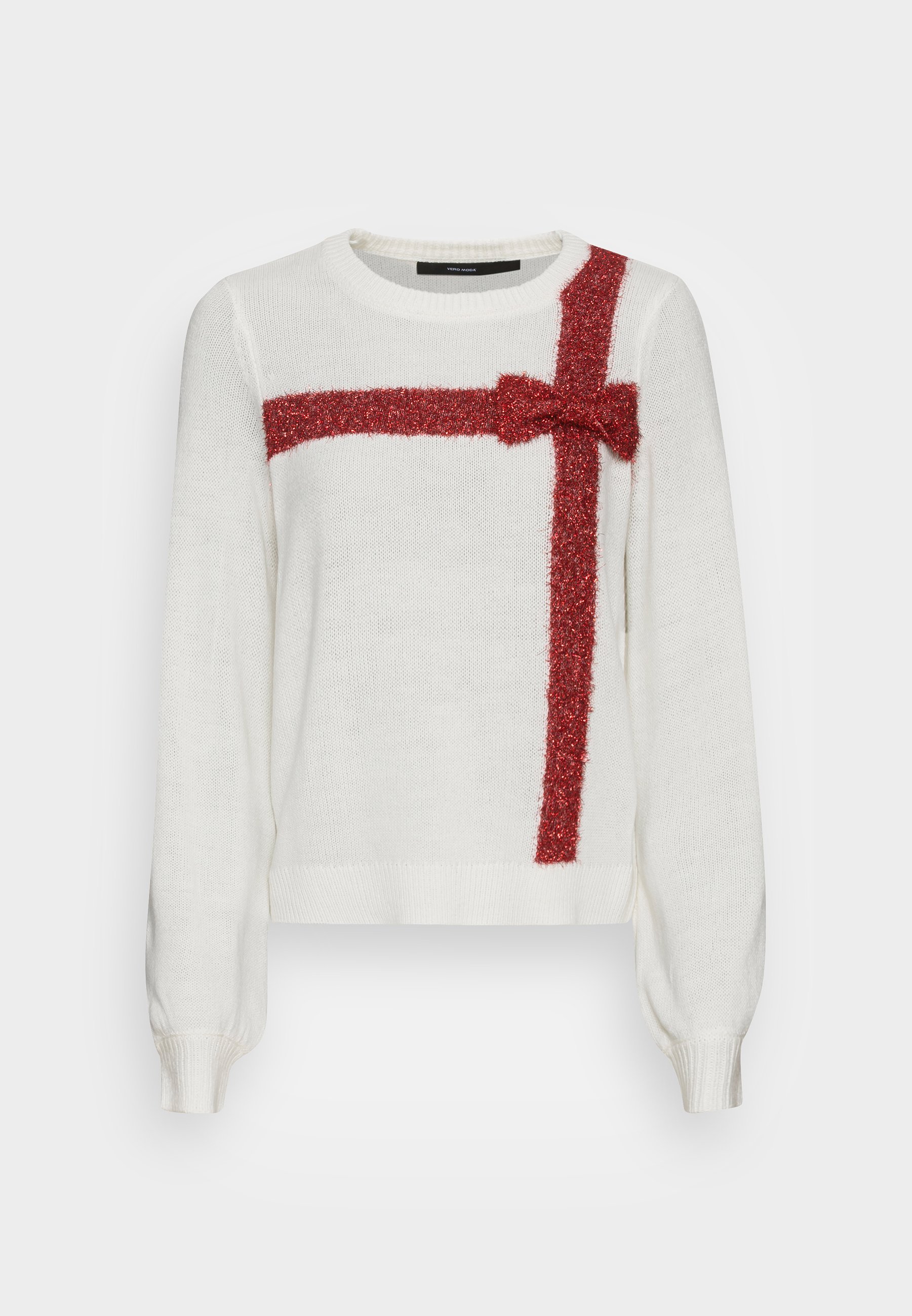 Vero Moda VMCHRISTMASGIFT - Jumper - snow white/chinese red/white