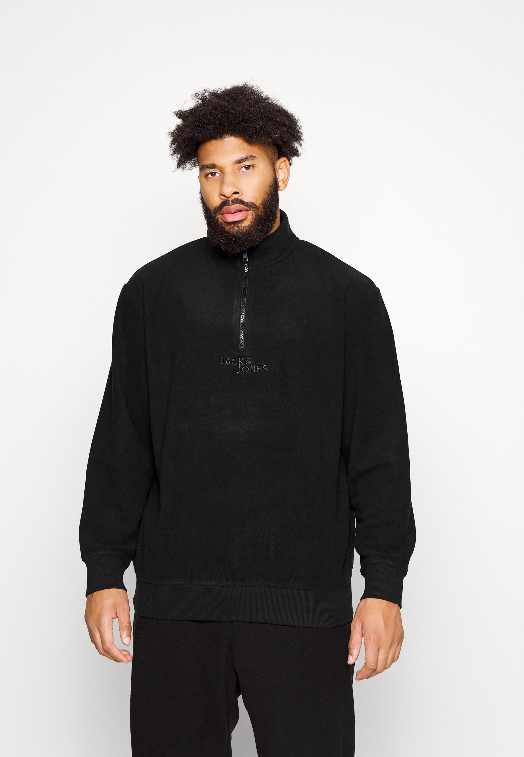 Jack &Jones JCOFRIDAY HIGH NECK  - Fleece jumper - black