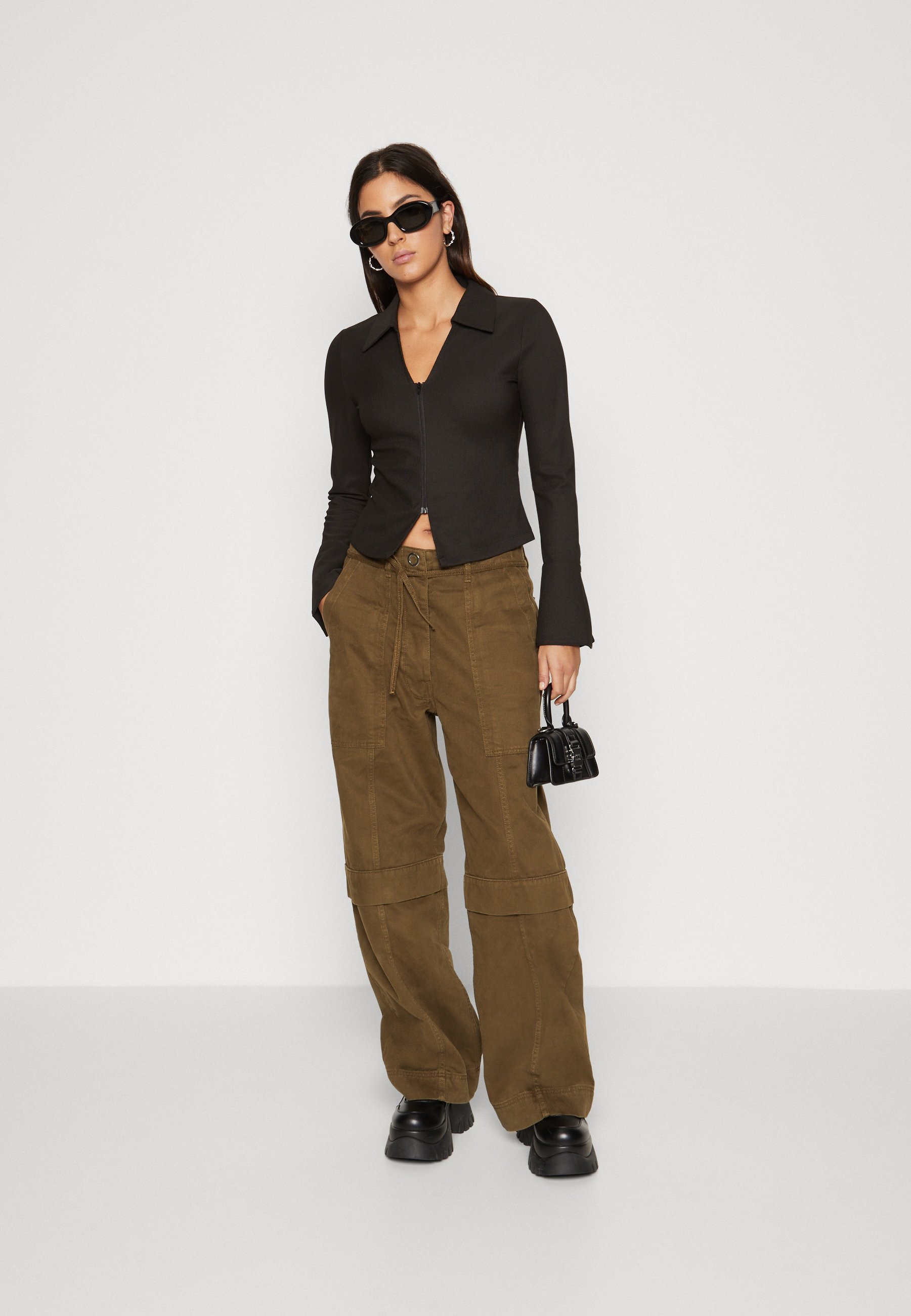 ONLY ONLKATH ZIP SHIRT - Blouse - black