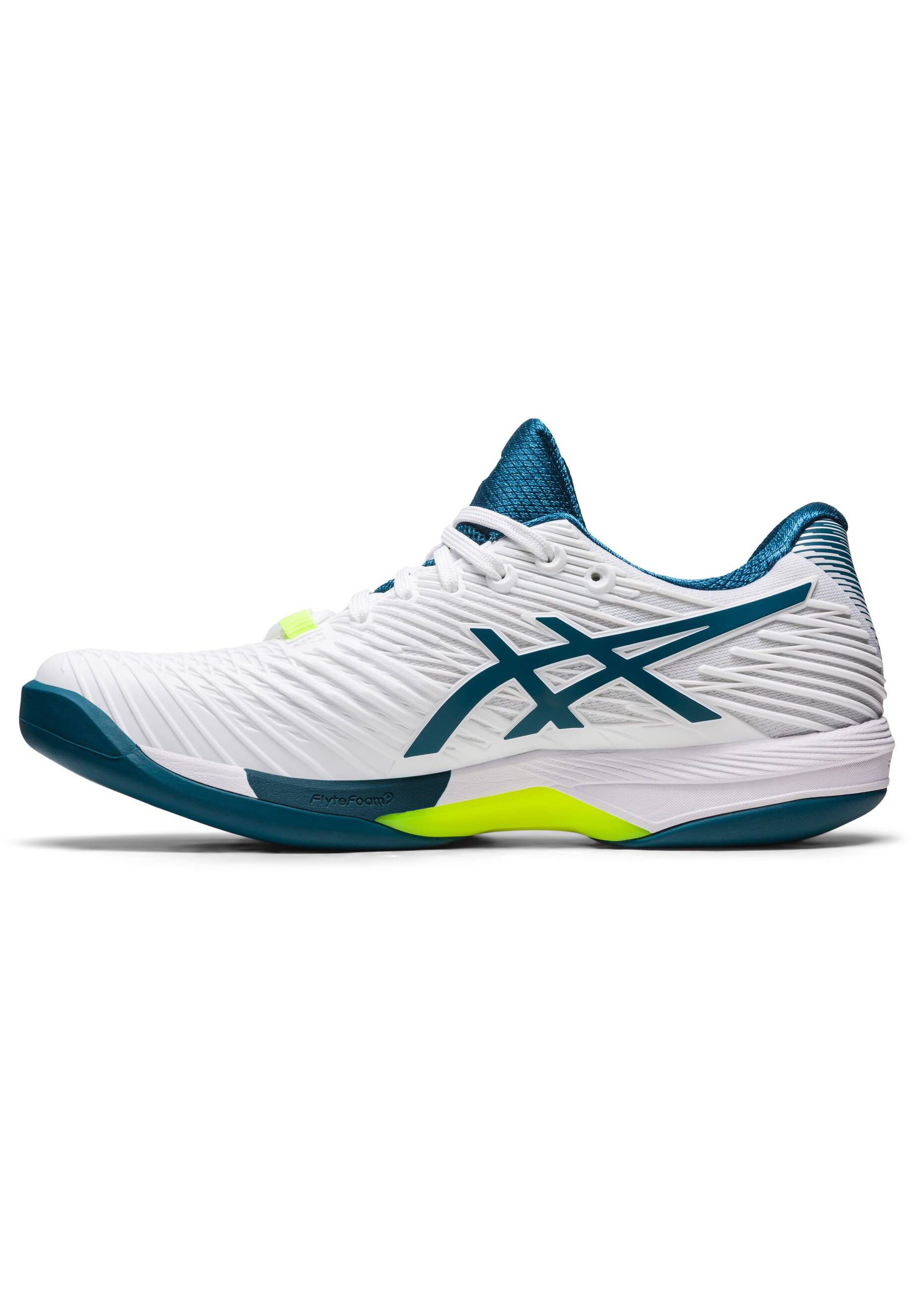 ASICS SOLUTION SPEED - Clay court tennis shoes - white/restful teal/white