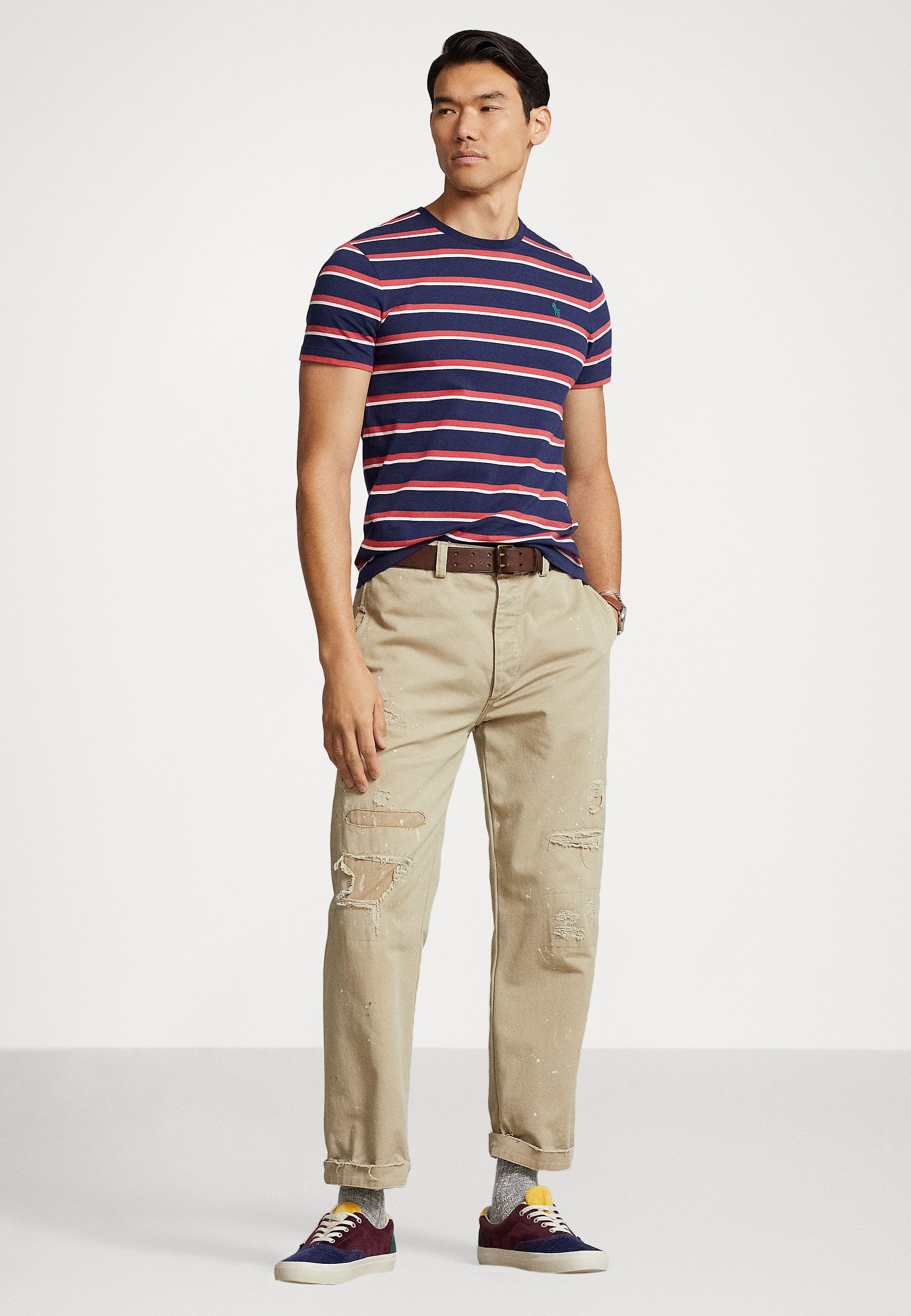 Polo Ralph Lauren SHORT SLEEVE - Basic T-shirt - newport navy multi/blue