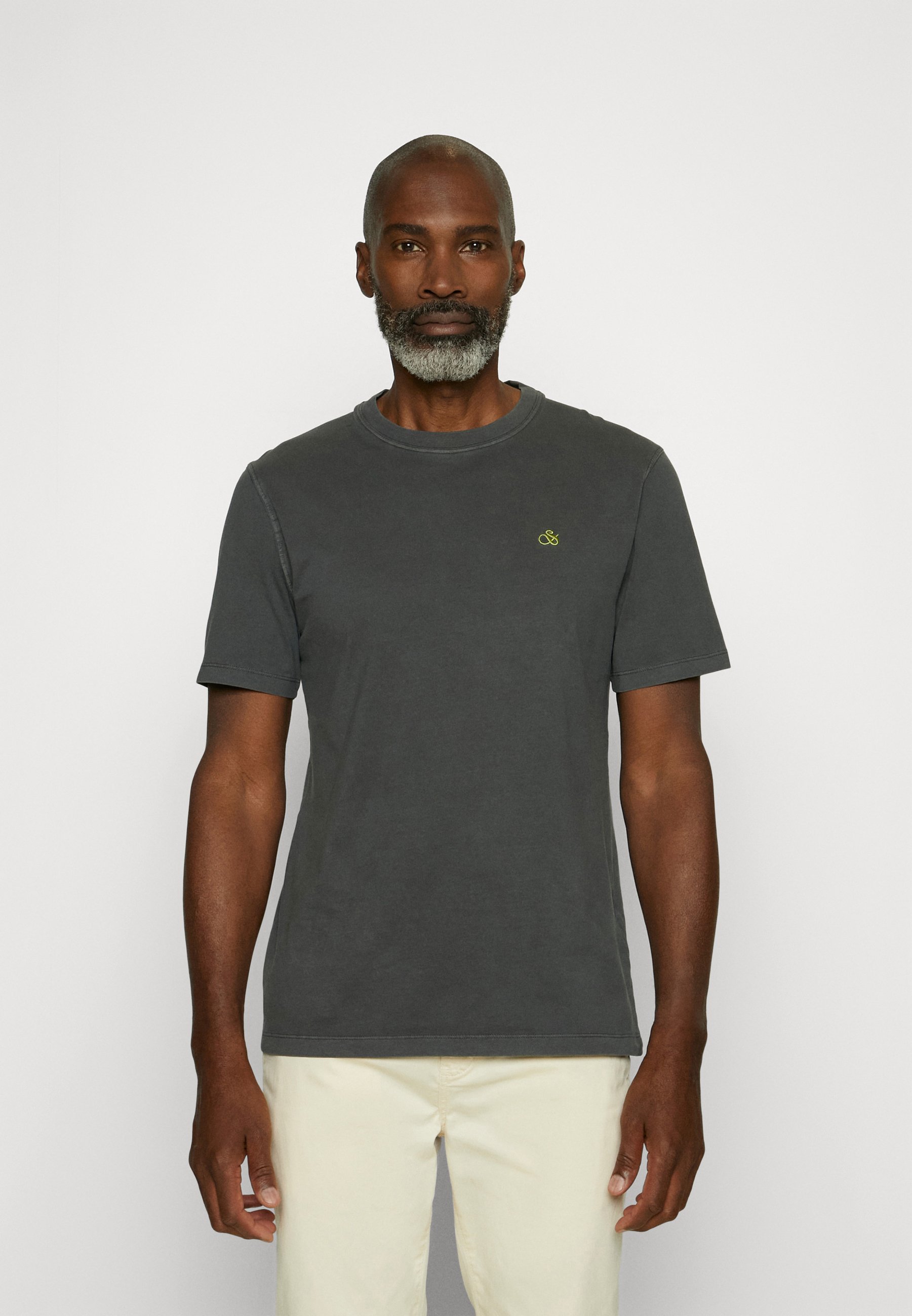 Scotch & Soda LOGO - Basic T-shirt - vinyl/anthracite