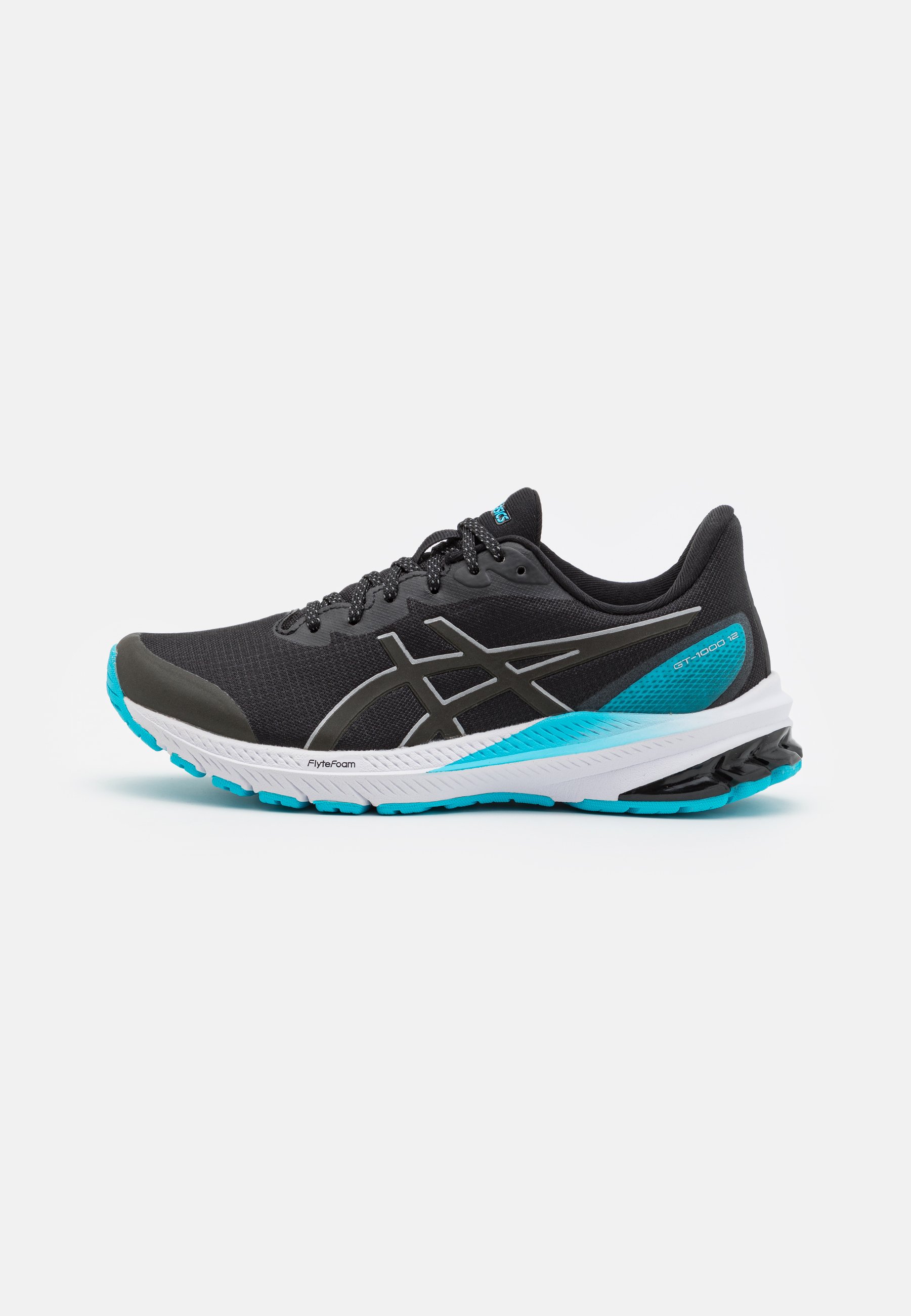 ASICS GT 1000 12 LITE SHOW - Stabilty running shoes - black/pure silver/black