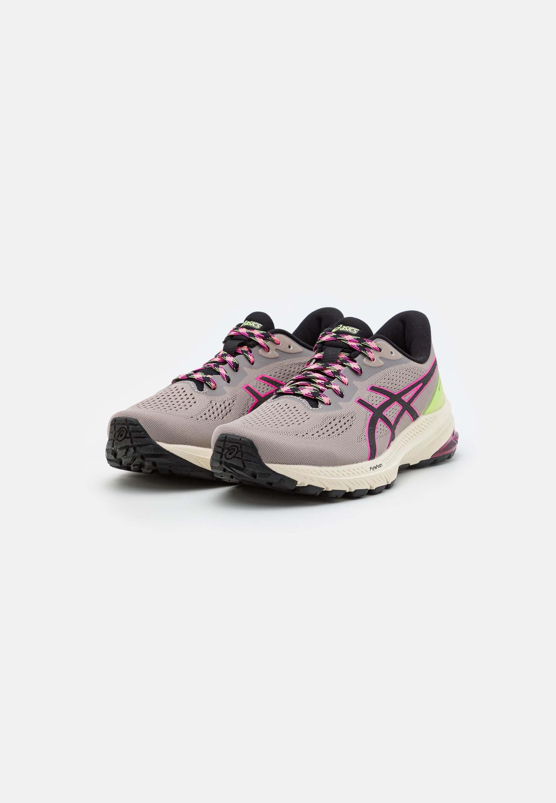 ASICS GT-1000 12 TR - Stabilty running shoes - nature bathing/lime green/taupe