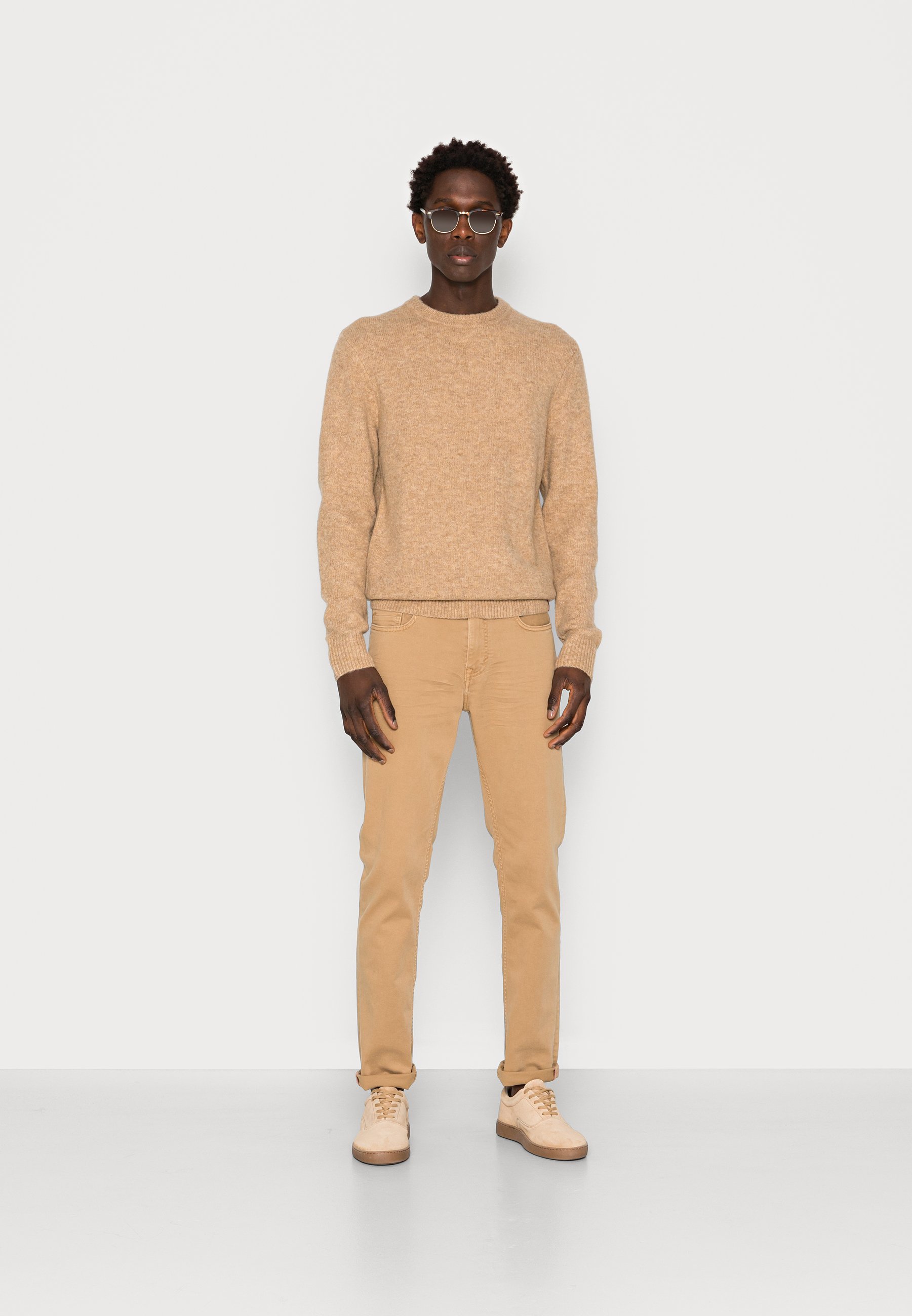 Scotch & Soda CREWNECK  - Jumper - sand melange/sand