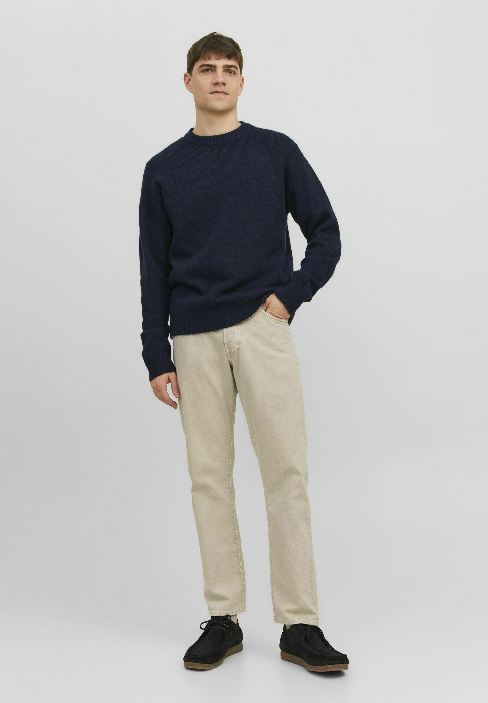 Jack &Jones JOROLLIE  CREW NECK - Jumper - total eclipse/mottled blue