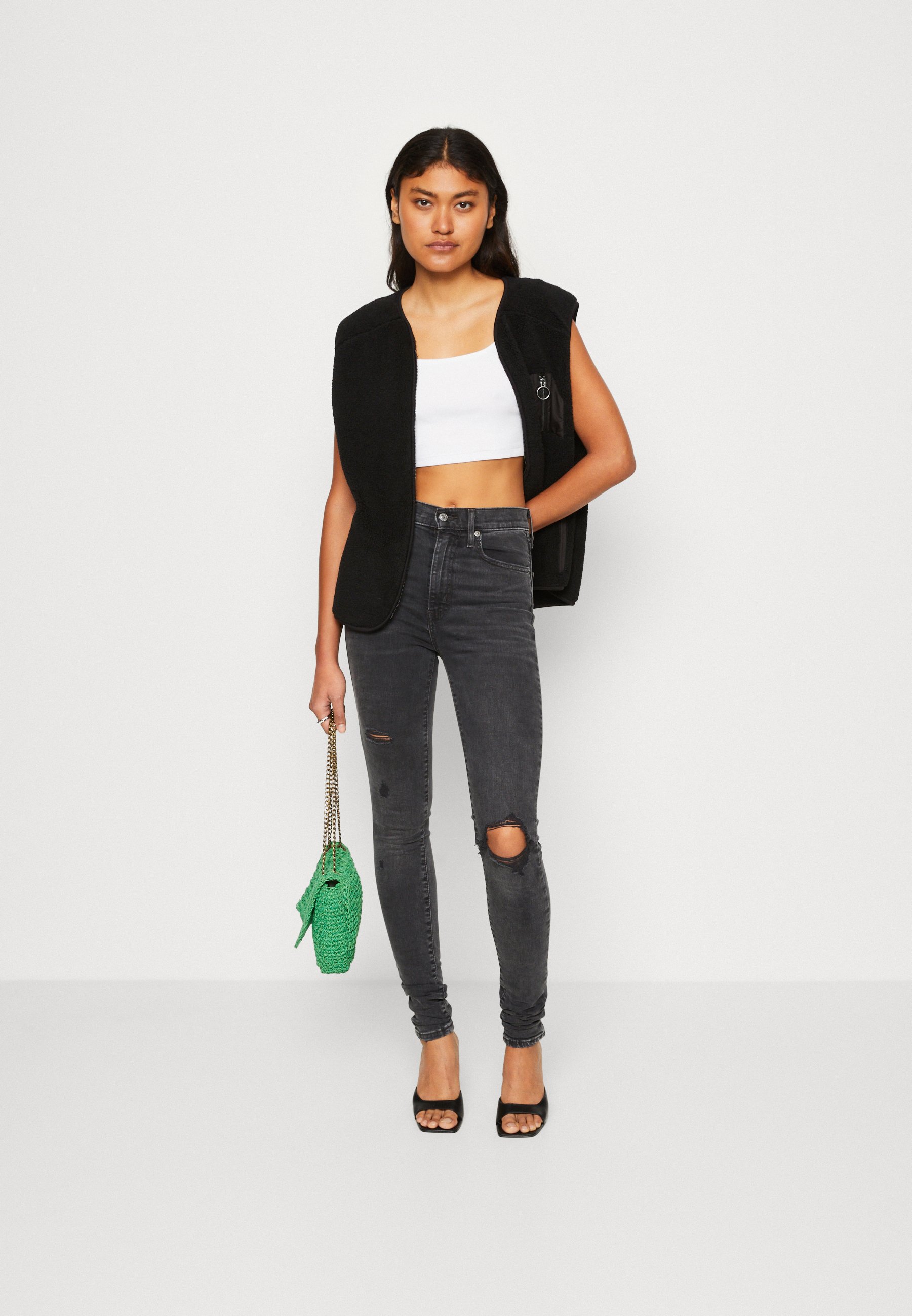 Levi's® MILE HIGH SUPER SKINNY - Jeans Skinny Fit - just in case/destroyed denim