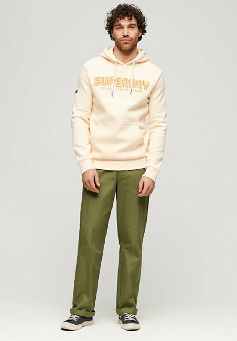 Superdry VINTAGE RETRO REPEAT  - Hoodie - nude marl/nude
