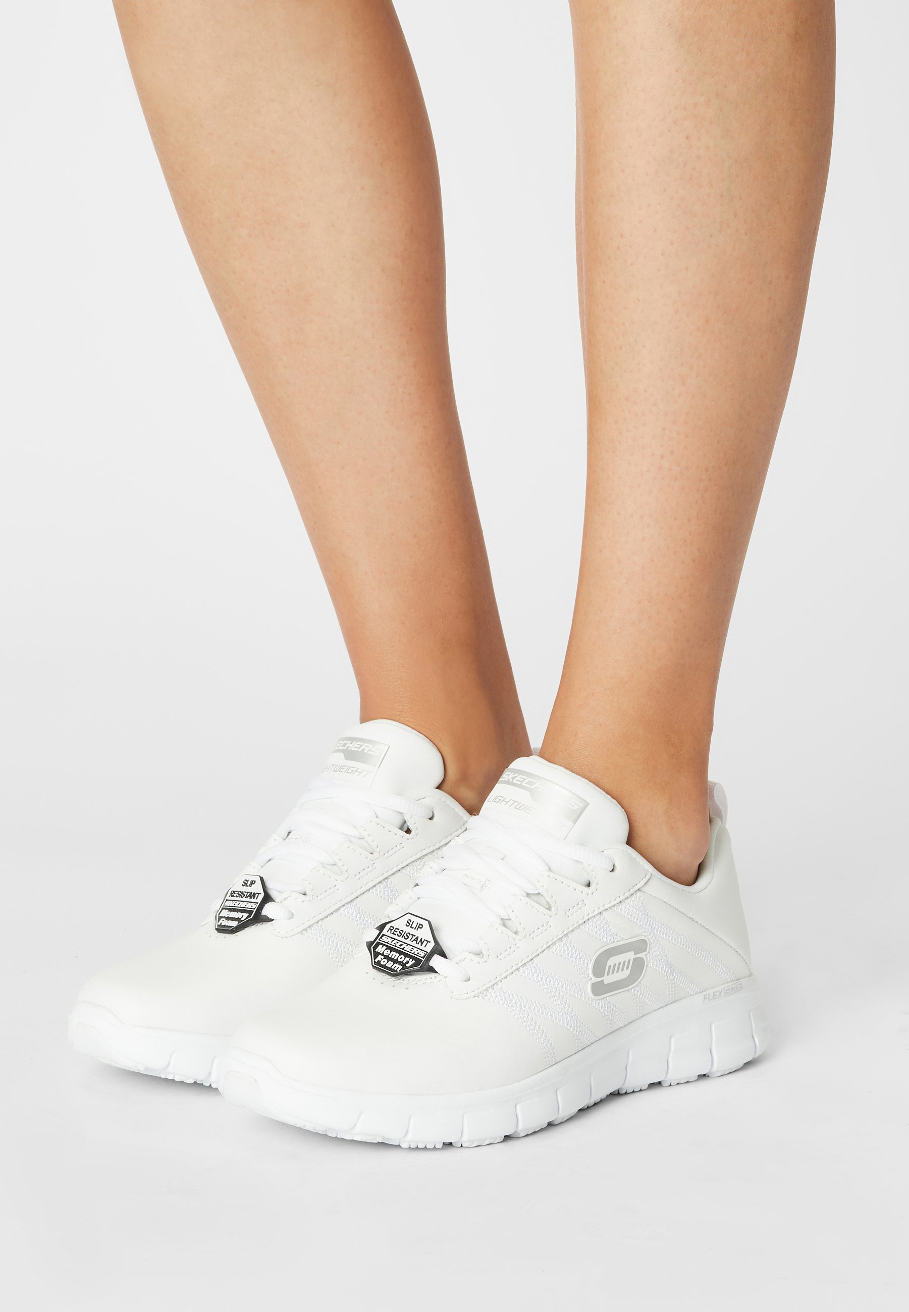 Skechers WORK SURE TRACK - Trainers - white