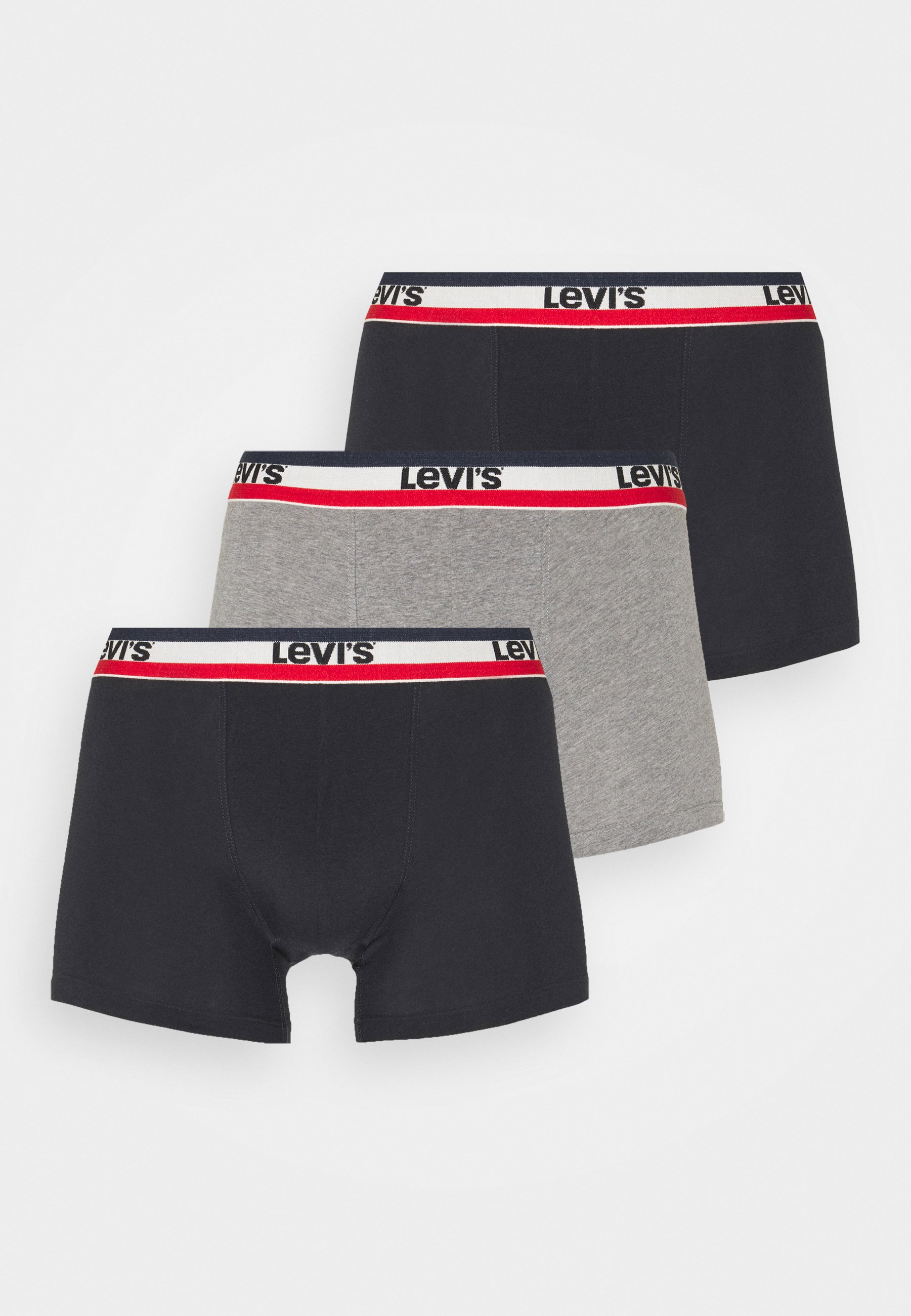 Levi's® LOGO BOXER BRIEF 3 PACK - Pants - black/grey melange/black