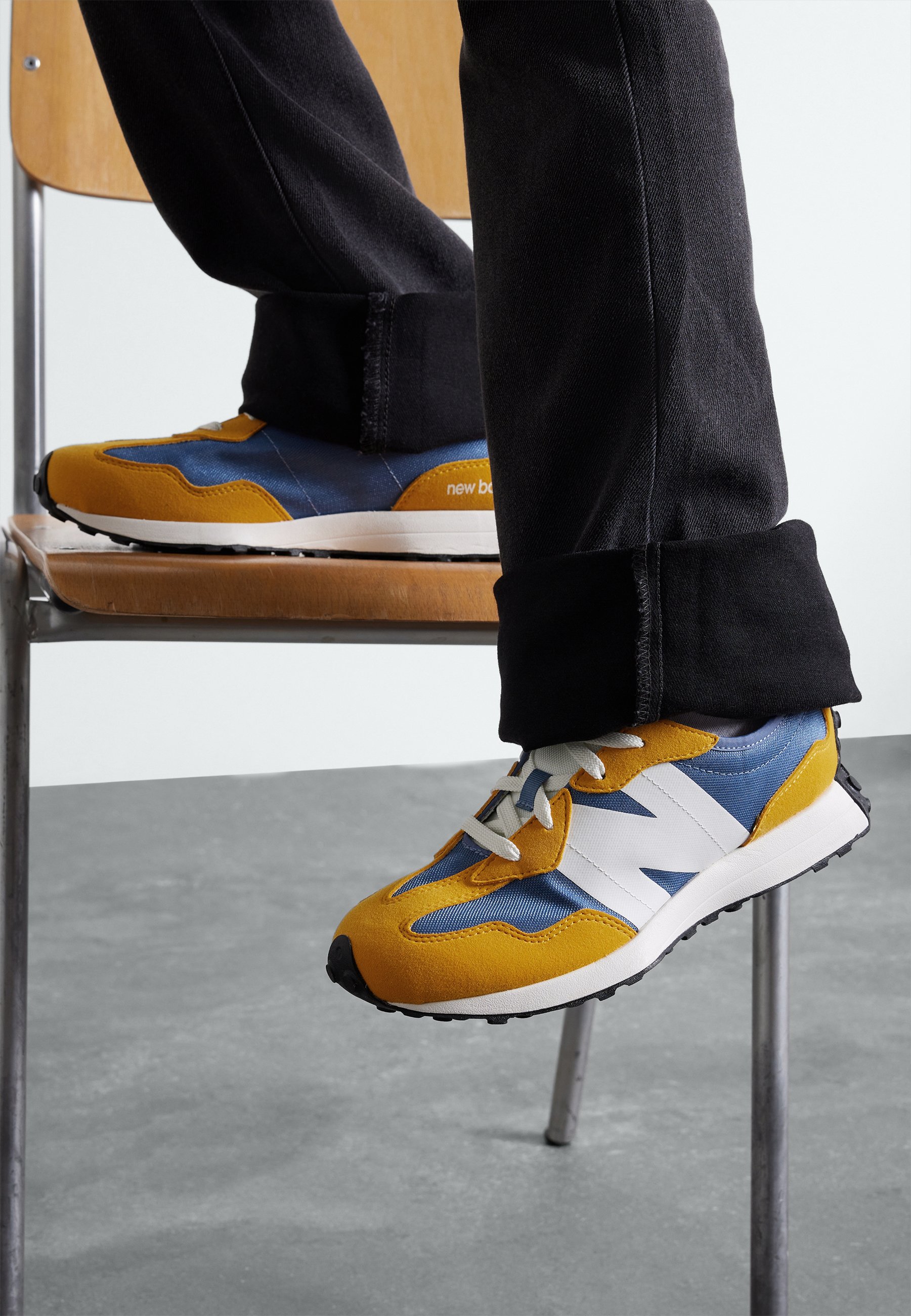 NB 327 UNISEX - Trainers - mustard/blue/mustard yellow