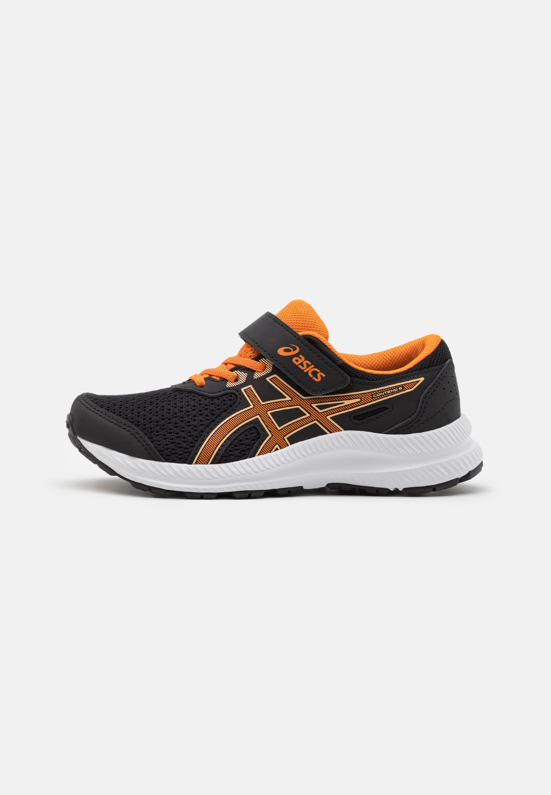 ASICS CONTEND 8 UNISEX - Neutral running shoes - black/bright orange/black