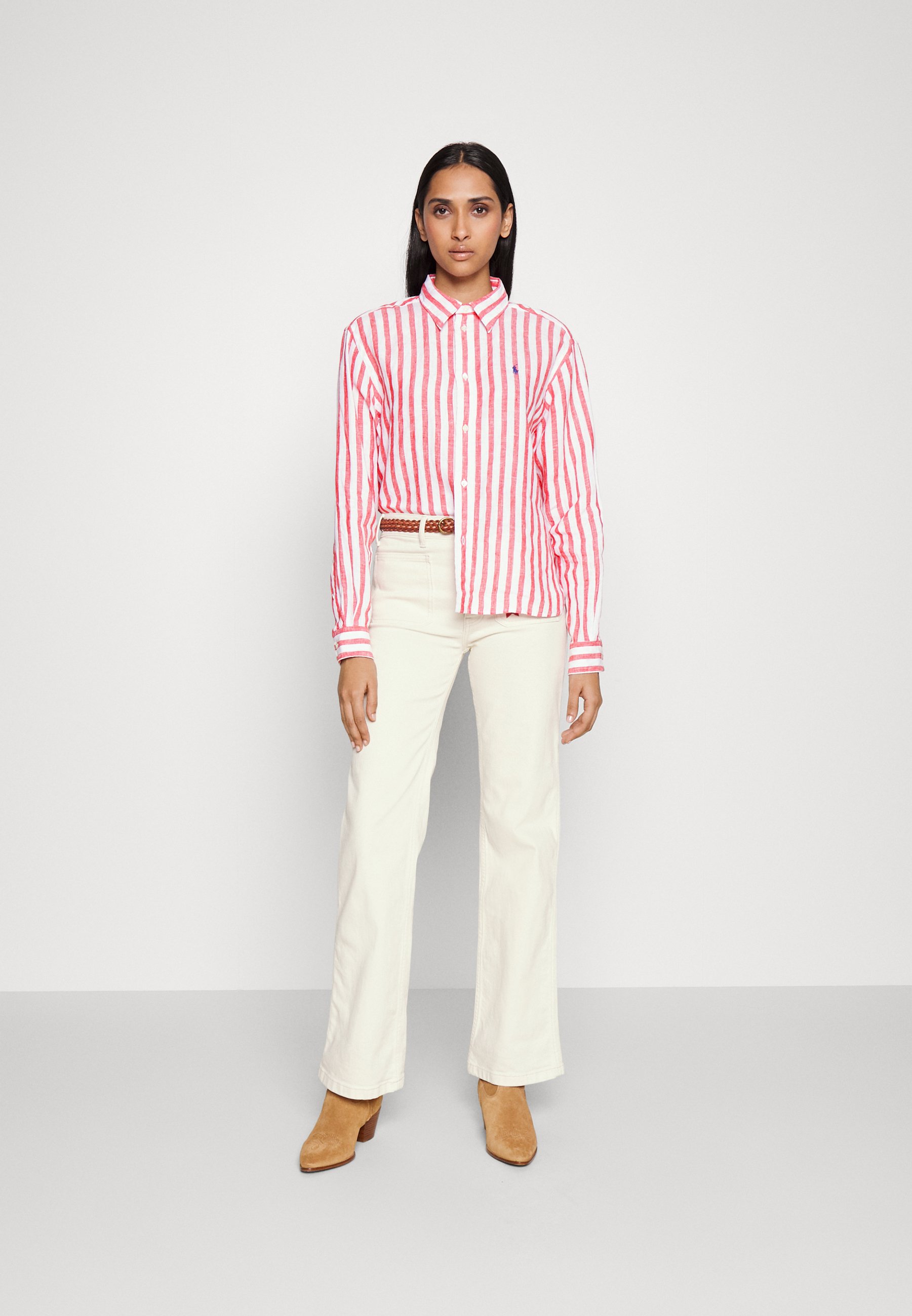 Polo Ralph Lauren LONG SLEEVE - Button-down blouse - red/red
