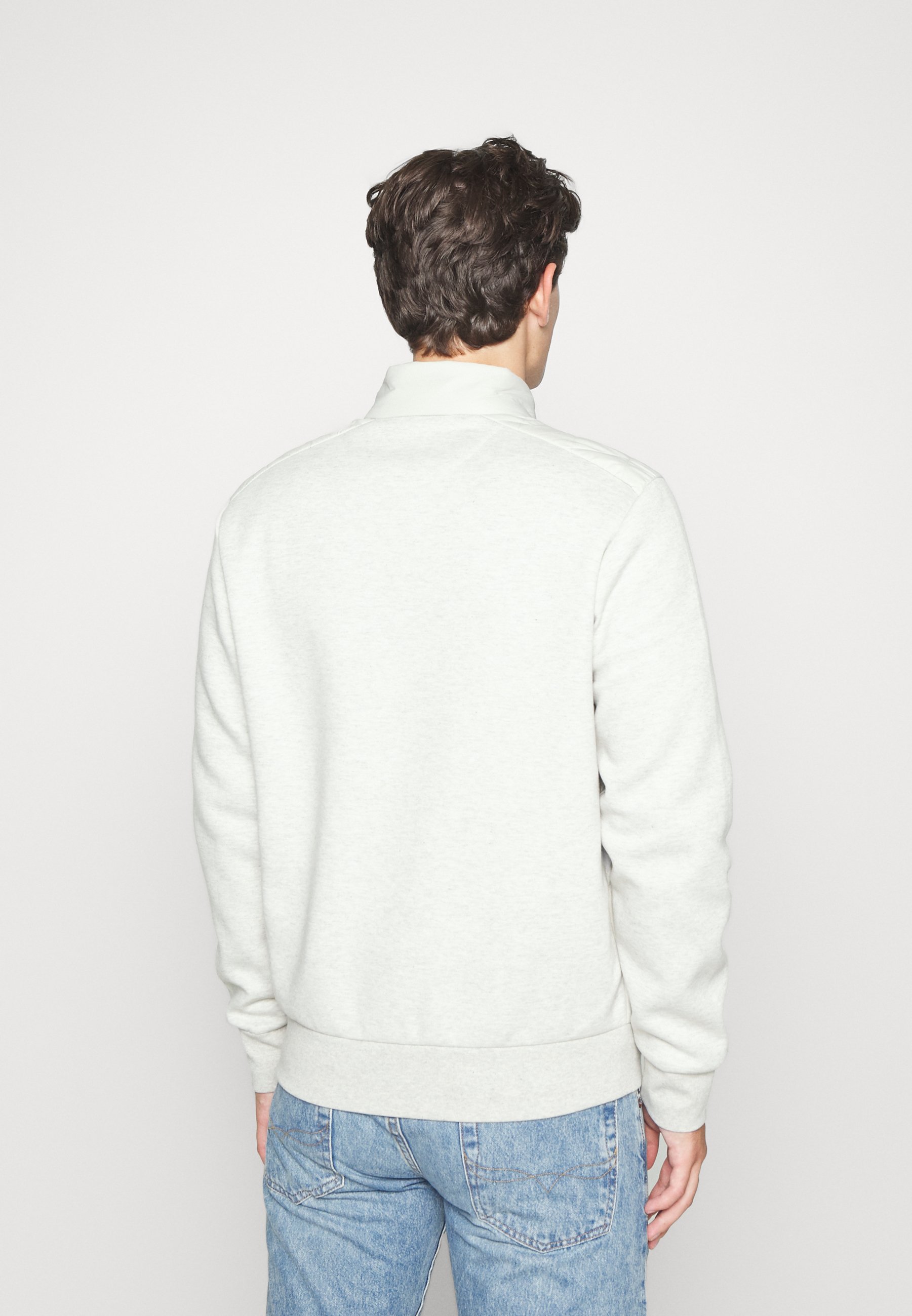 Polo Ralph Lauren QUILTED HYBRID JACKET - Zip-up sweatshirt - light sport heather/grey