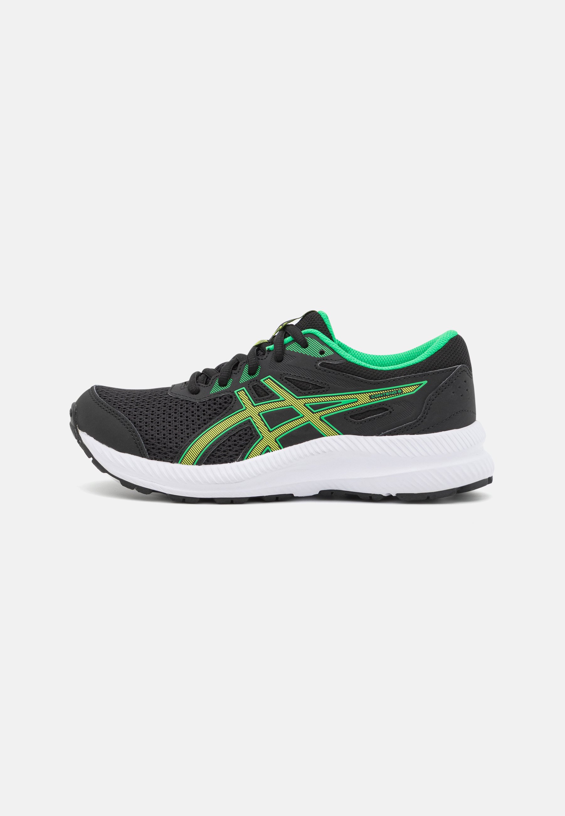 ASICS CONTEND 8 UNISEX - Neutral running shoes - black/lime zest/black