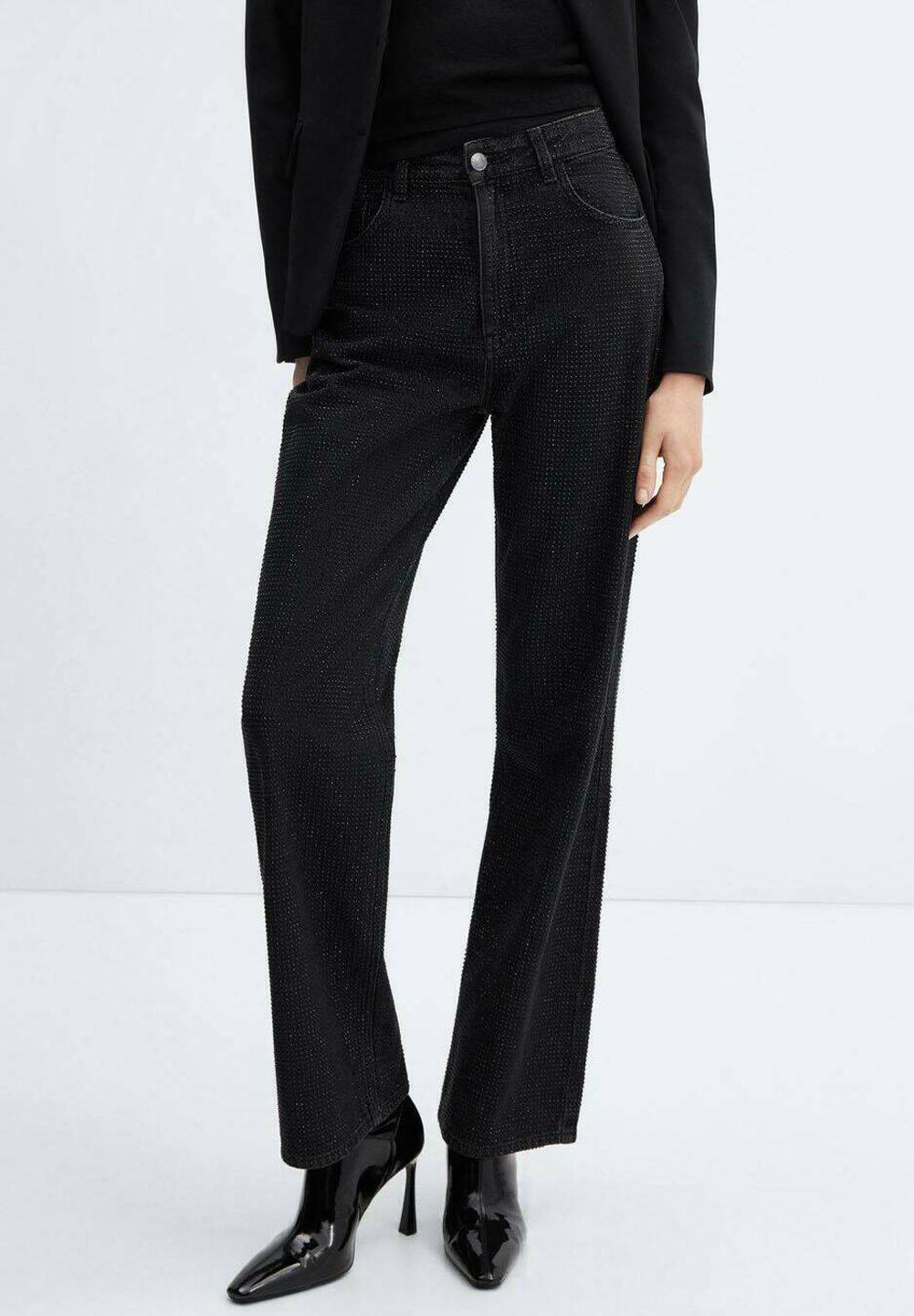 Mango DIONI - Straight leg jeans - black denim
