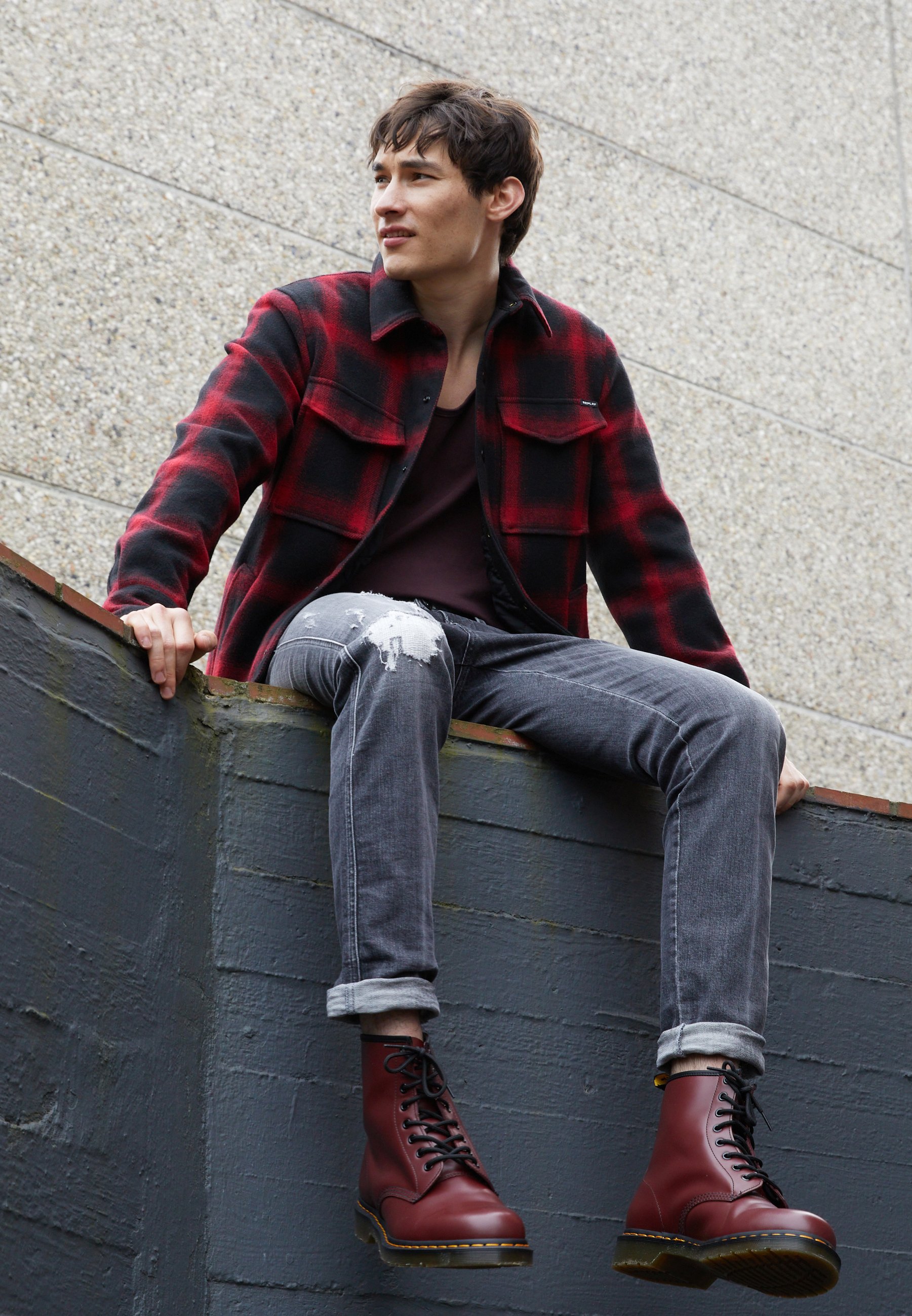 Dr. Martens 1460  BOOT - Lace-up ankle boots - cherry red rouge/bordeaux
