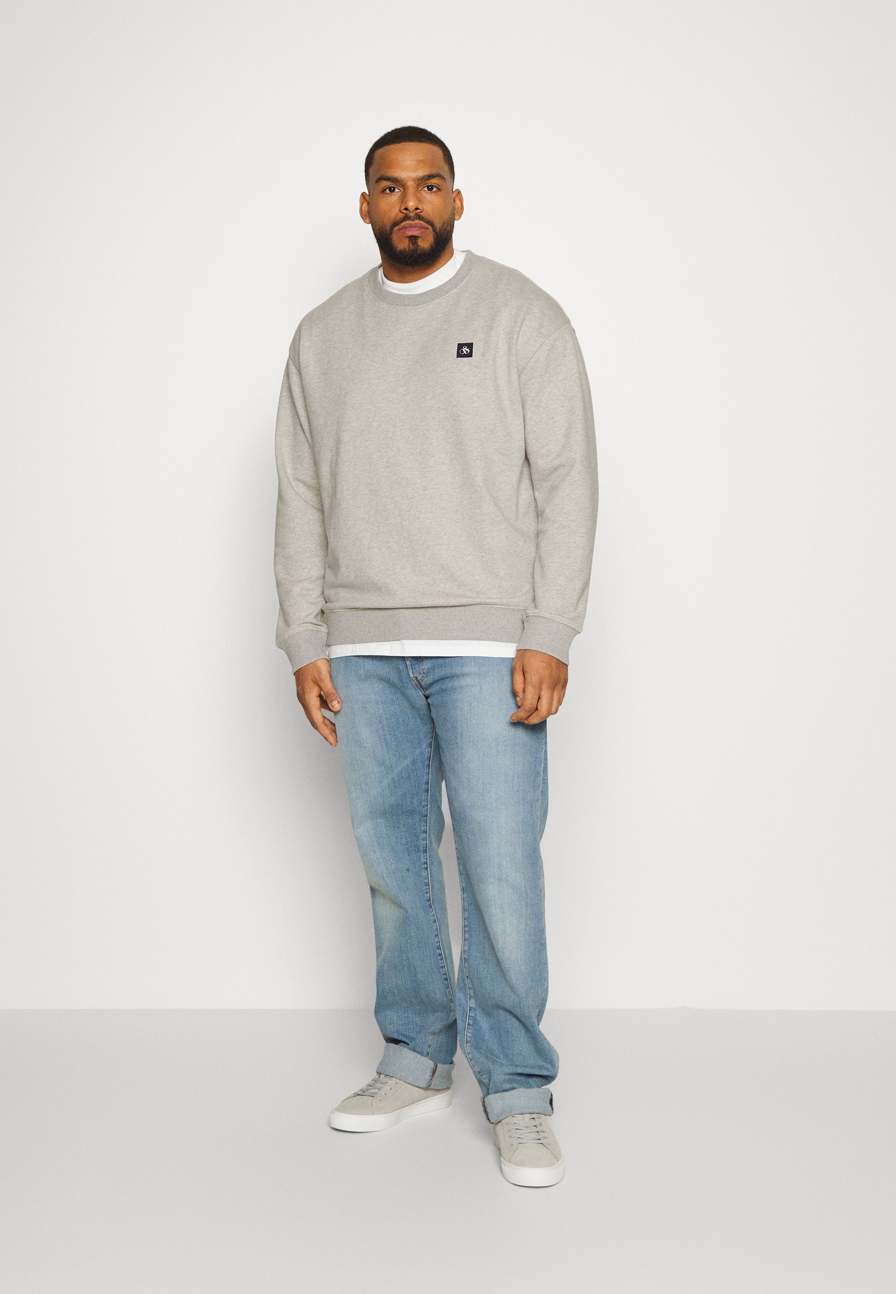 Scotch & Soda ESSENTIALS CREWNECK  - Sweatshirt - grey melange/grey