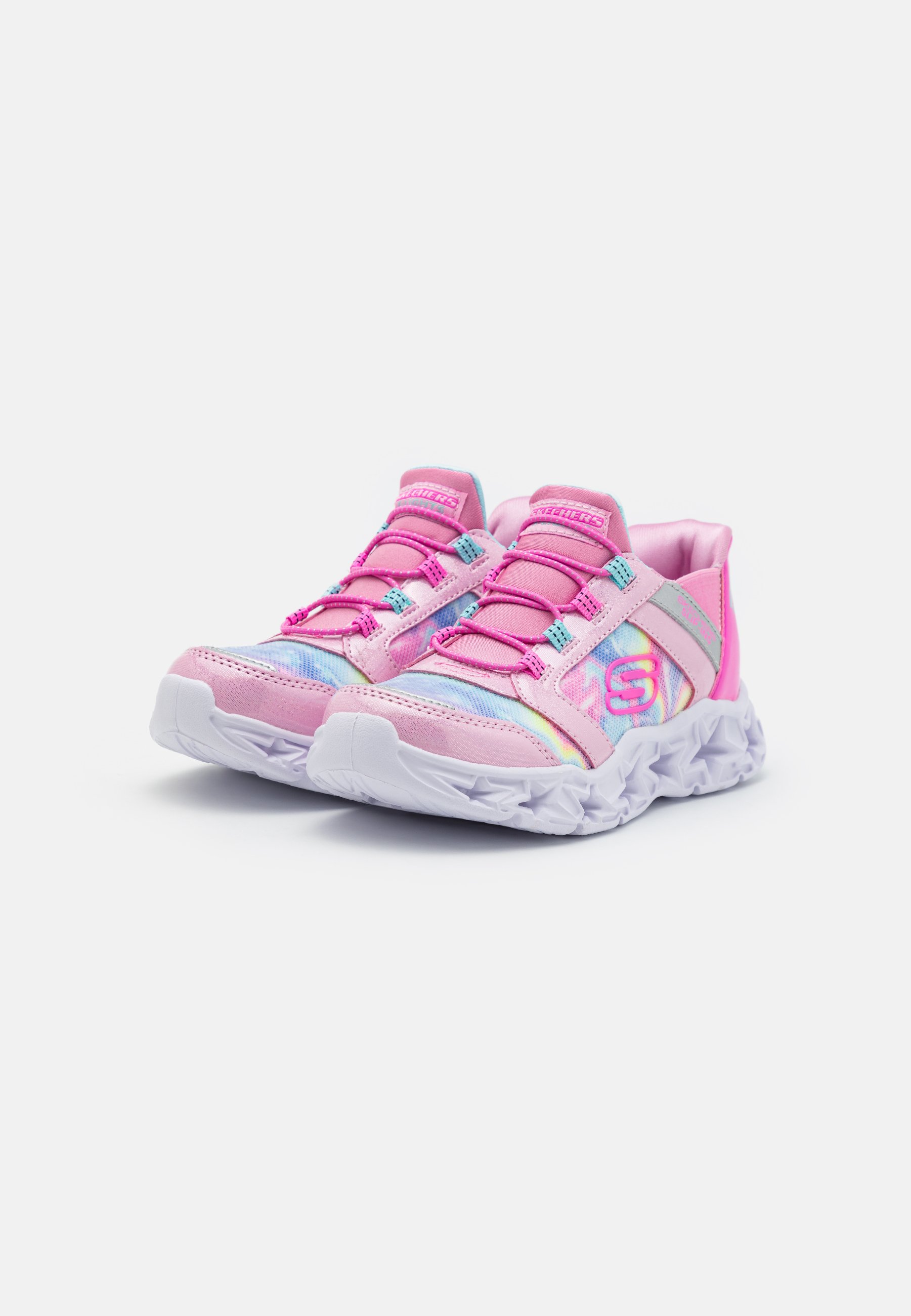 Skechers GALAXY LIGHTS - Trainers - pink/multi-coloured/light pink