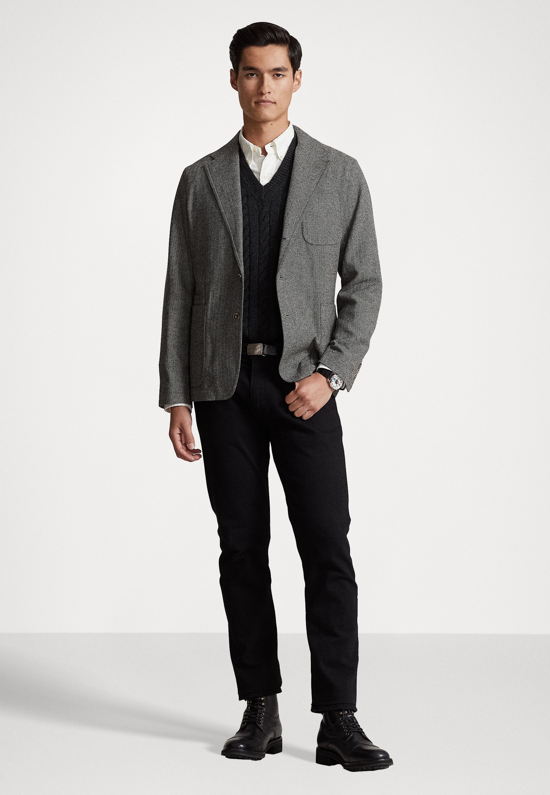 Polo Ralph Lauren SINGLE BREASTED SPORTCOAT - Blazer jacket - black/cream/black