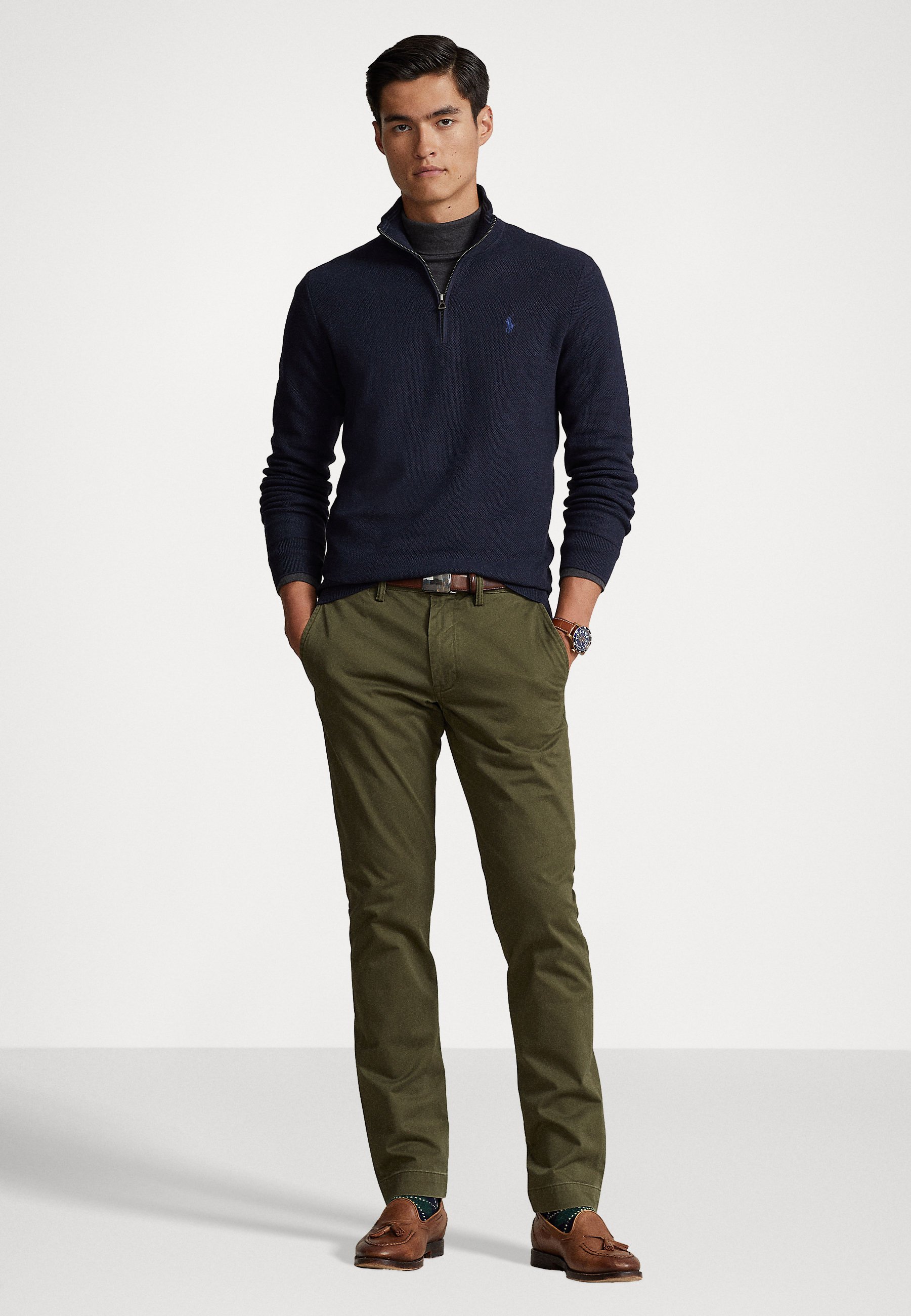Polo Ralph Lauren STRETCH SLIM FIT TROUSER - Chinos - dark green