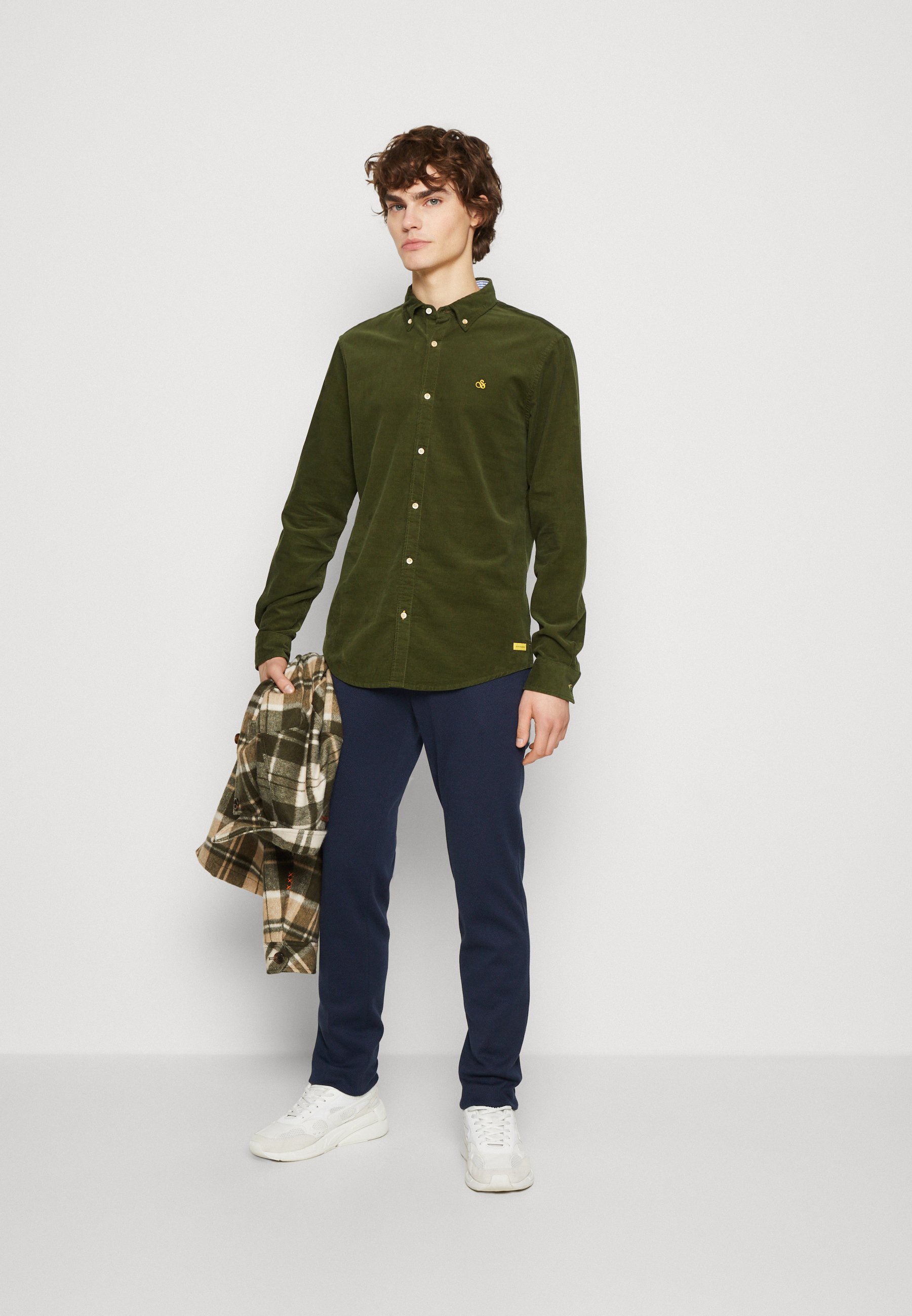 Scotch & Soda FINE SHIRT SLIM FIT - Shirt - field green/dark green